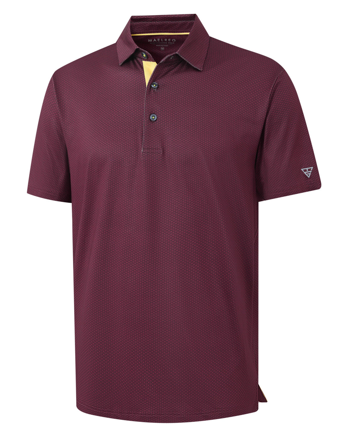 M MAELREG Mens Golf Shirt Print Performance Moisture Wicking Dry Fit Short Sleeve Casual Collared Polo Shirts for Men