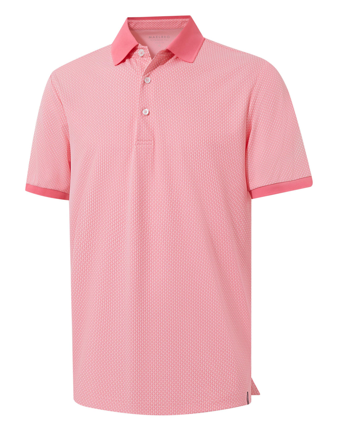 M MAELREG Mens Golf Polo Shirts Jacquard Ribbed Collar Performance Moisture Wicking Dry Fit Short Sleeve Golf Shirts for Men