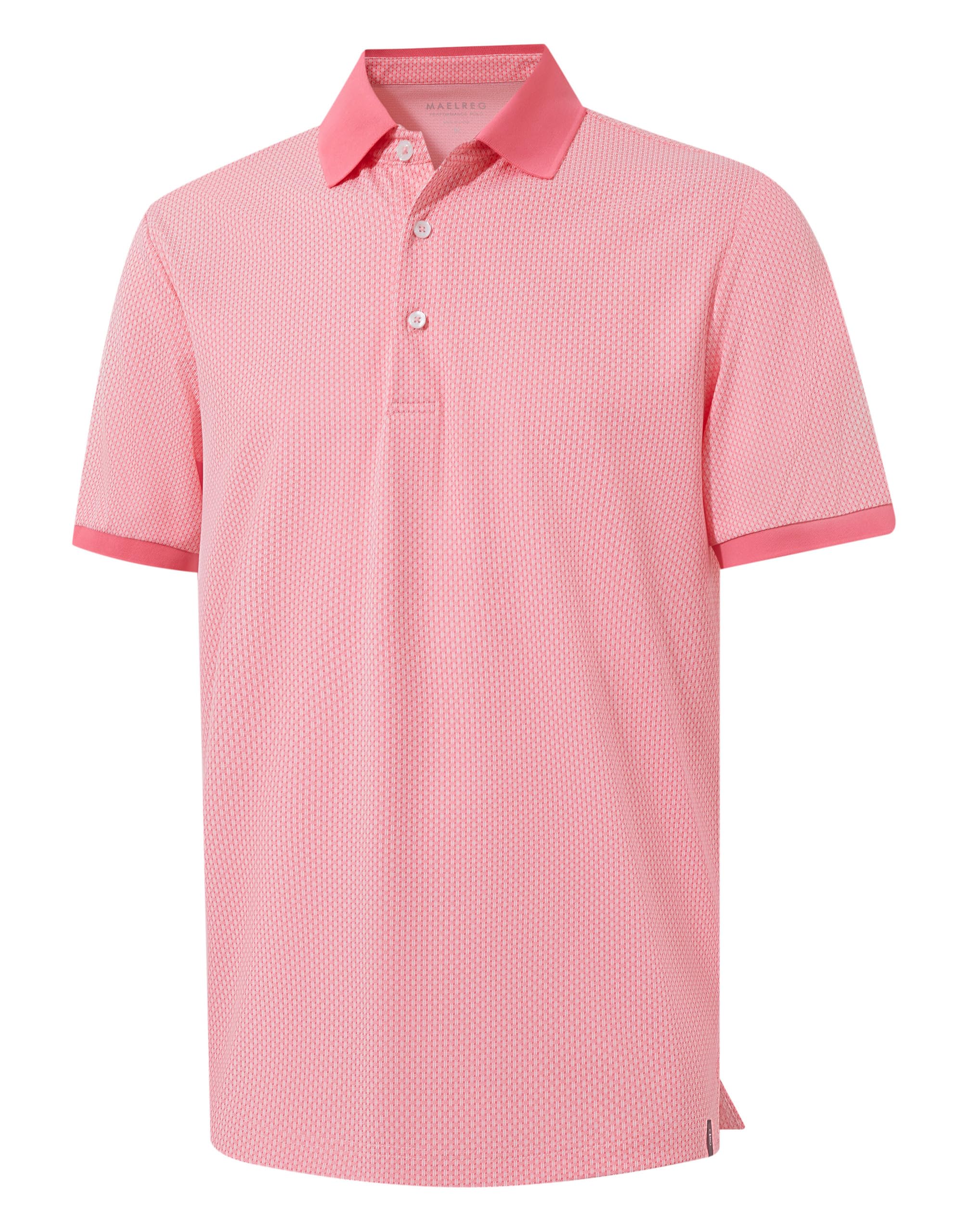 M MAELREG Mens Golf Polo Shirts Jacquard Ribbed Collar Performance Moisture Wicking Dry Fit Short Sleeve Golf Shirts for Men