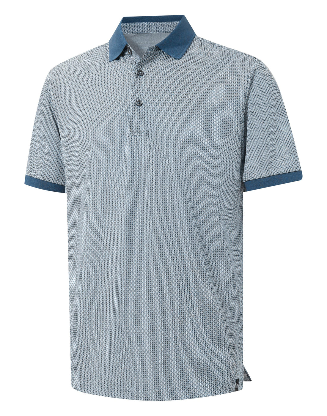 M MAELREG Mens Golf Polo Shirts Jacquard Ribbed Collar Performance Moisture Wicking Dry Fit Short Sleeve Golf Shirts for Men