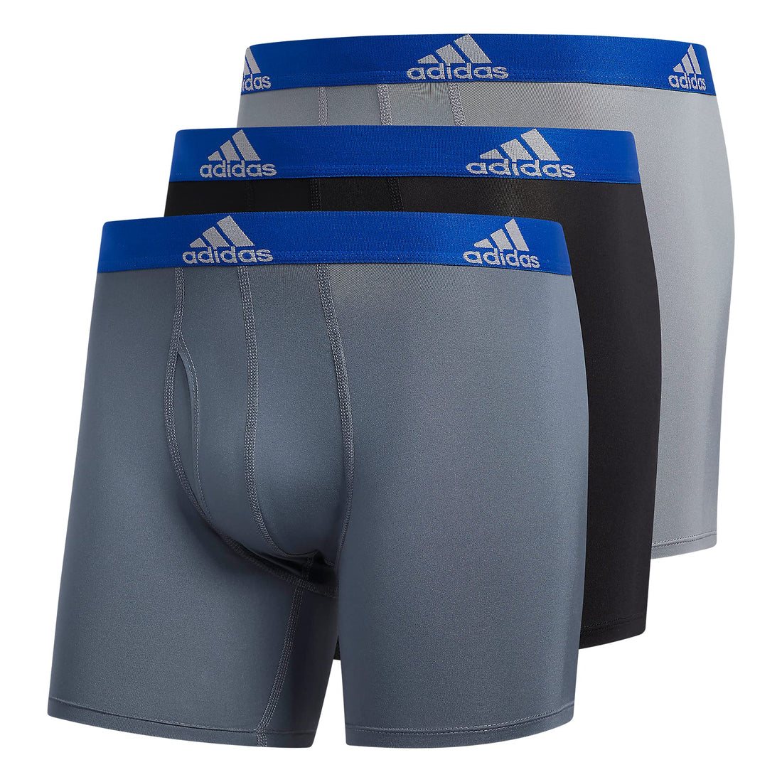 adidas Men's Microfiber Boxer Briefs Underwear (Multipack) Athletic Stretch-Fit