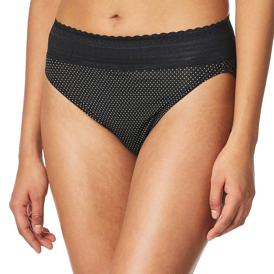 Warner's Women's No Pinching, No Problems Dig-Free Comfort Waist with Lace Microfiber Hi-Cut 5109J