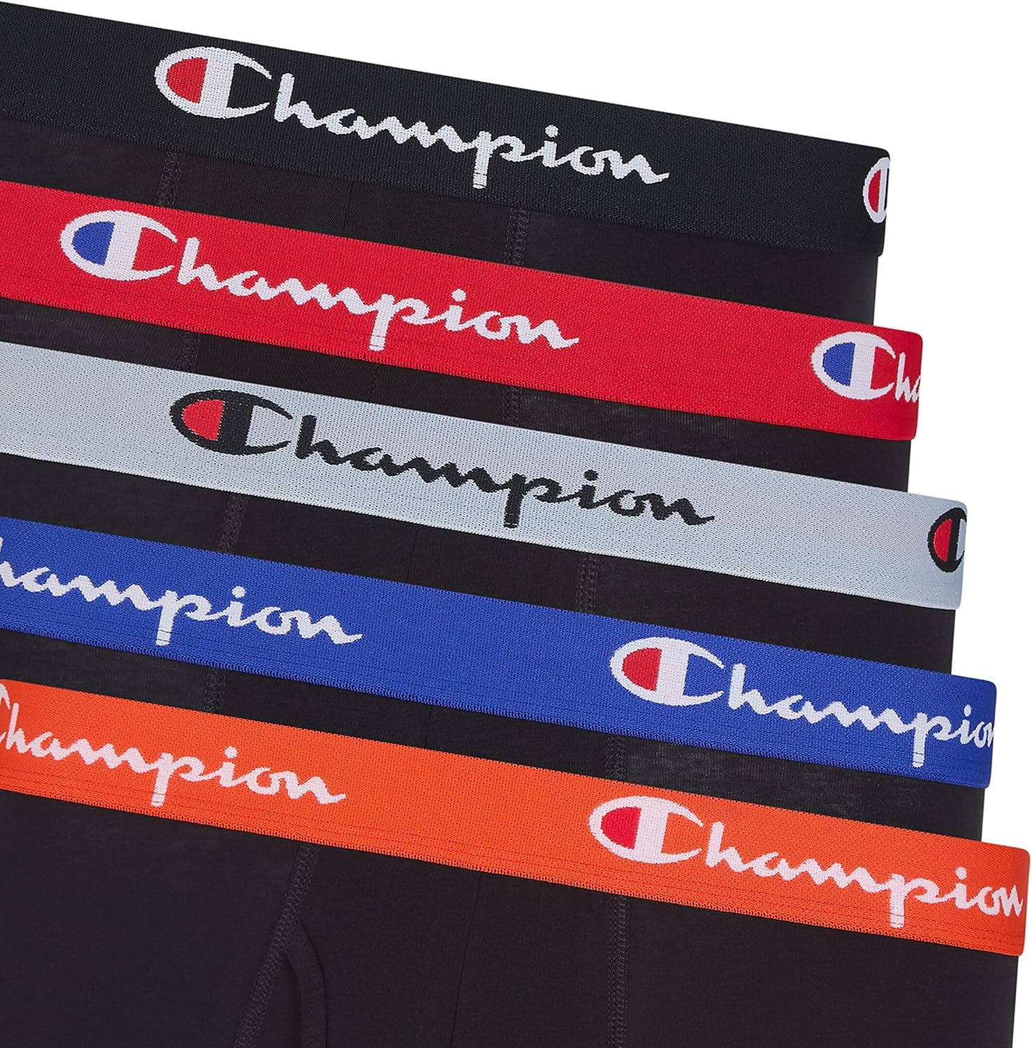 Champion Men's Everyday Cotton Stretch 5 Pack Boxer Briefs, Total Support Pouch, Moisture-Wicking, No Ride-up Fit