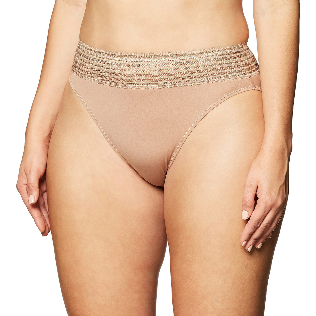 Warner's Women's No Pinching, No Problems Dig-Free Comfort Waist with Lace Microfiber Hi-Cut 5109J