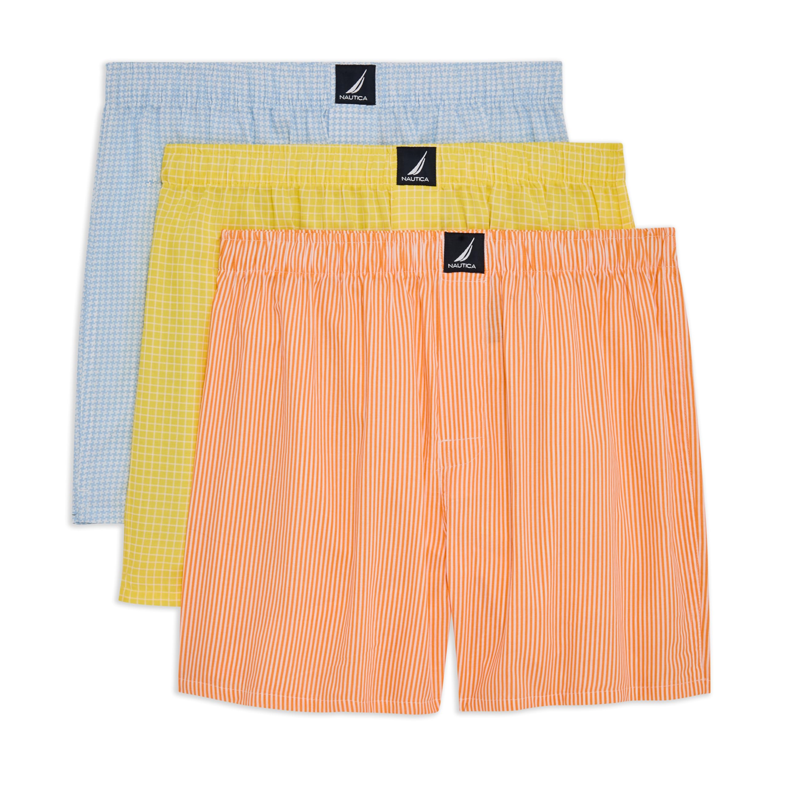 Nautica Men's Classic Cotton 3-Pack Woven Boxers