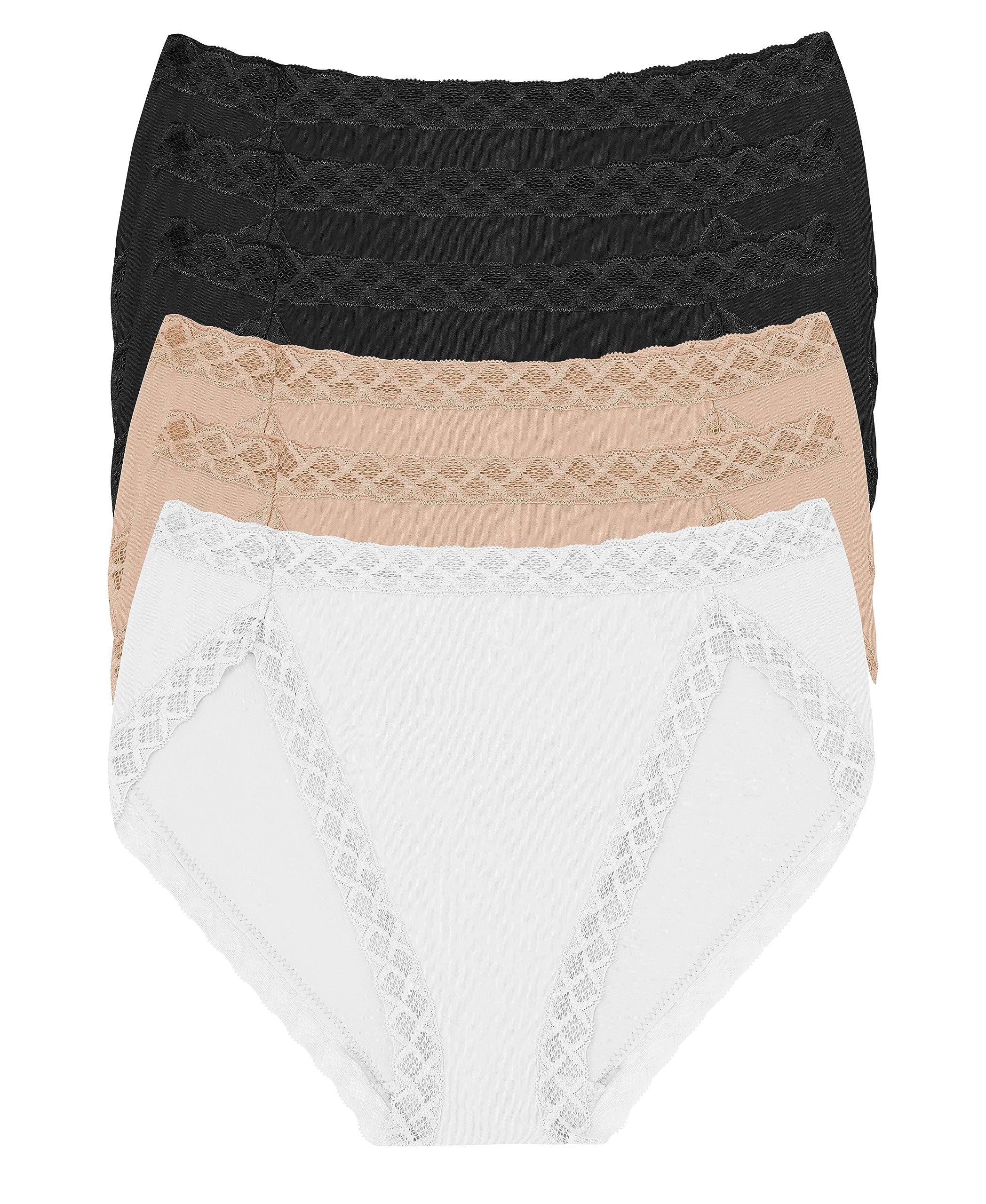 Natori Women's Pima Bliss French Cut Briefs 3 Pack