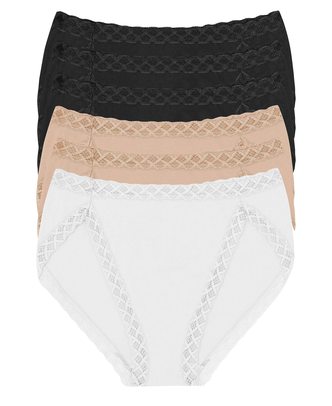 Natori Women's Pima Bliss French Cut Briefs 3 Pack