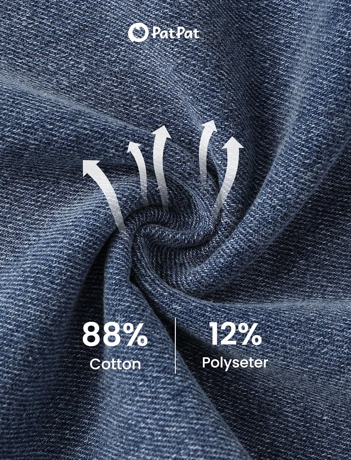 PATPAT Boys Baggy Jeans, Classic Straight Leg Jeans for Boys, 5-14 | Comfort & Breathable Boys' Jeans, Elastic Baggy Pants for Growing Child, School Attire, Outdoor, Gift Giving