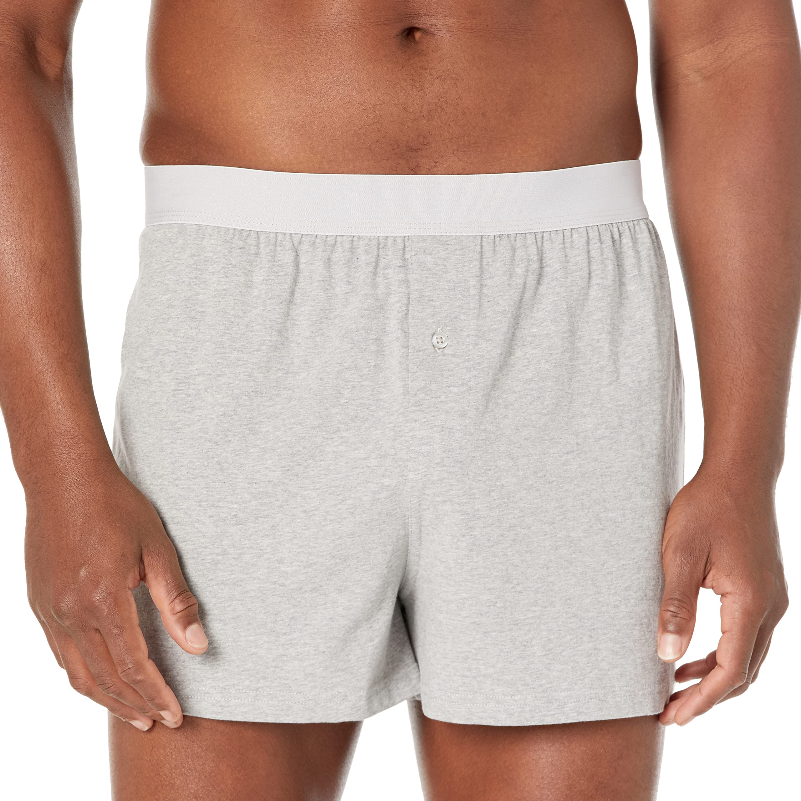 Amazon Essentials Men's Breathable Cotton Jersey Boxer Shorts, Soft Relaxed Fit for All-Day Comfort, Pack of 5