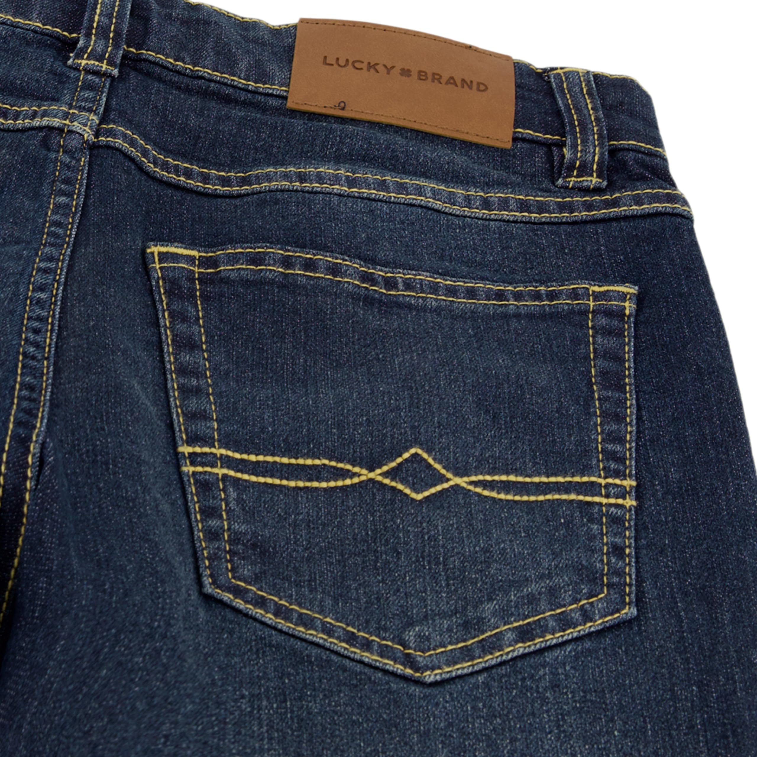 Lucky Brand Boys' Loose Fit Stretch Denim Jeans, 5-Pocket Style, Zipper Fly & Button Closure