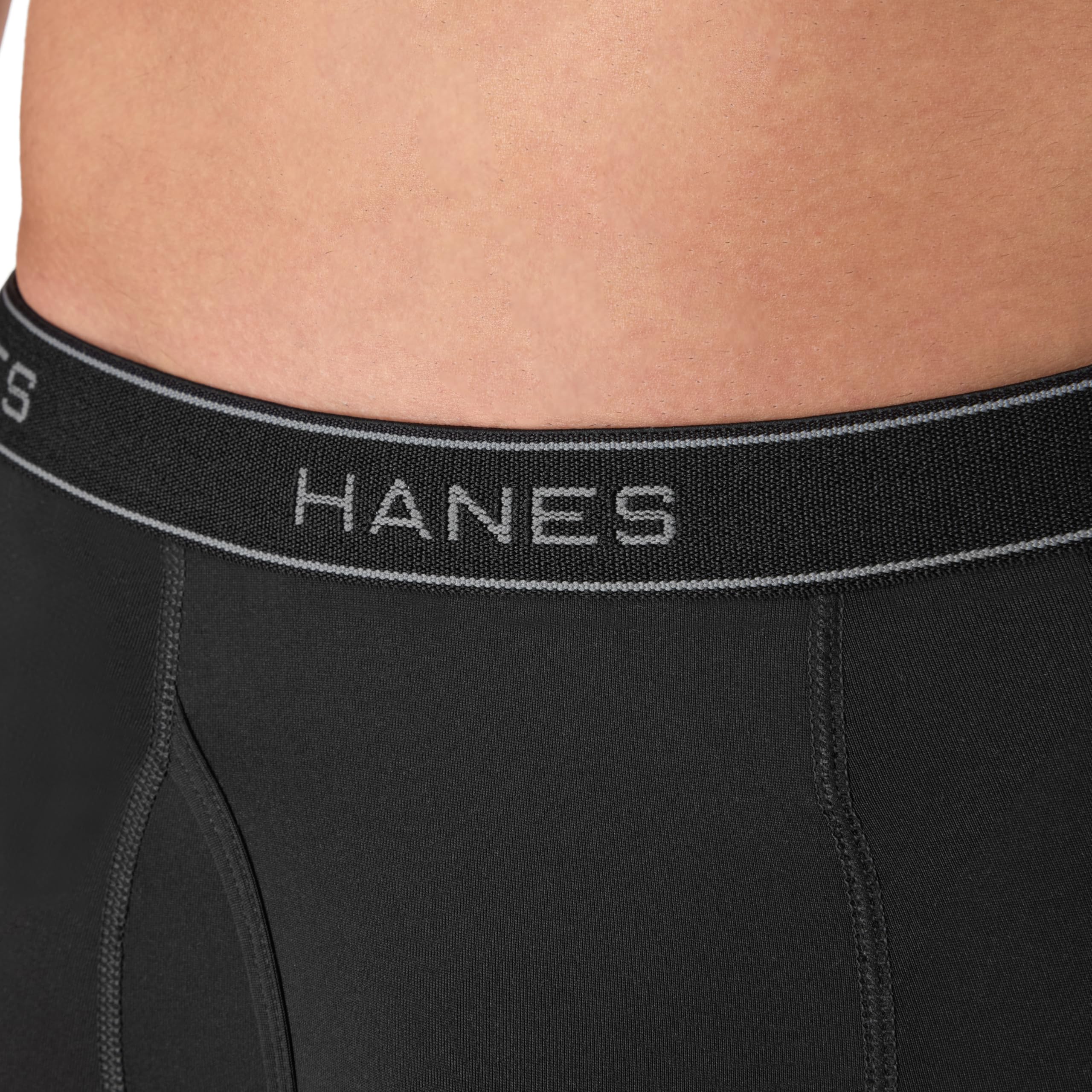 Hanes Men's Underwear Boxer Brief Pack, Performance Stretch Underwear, Moisture-wicking Boxer Briefs for Men, 6-pack