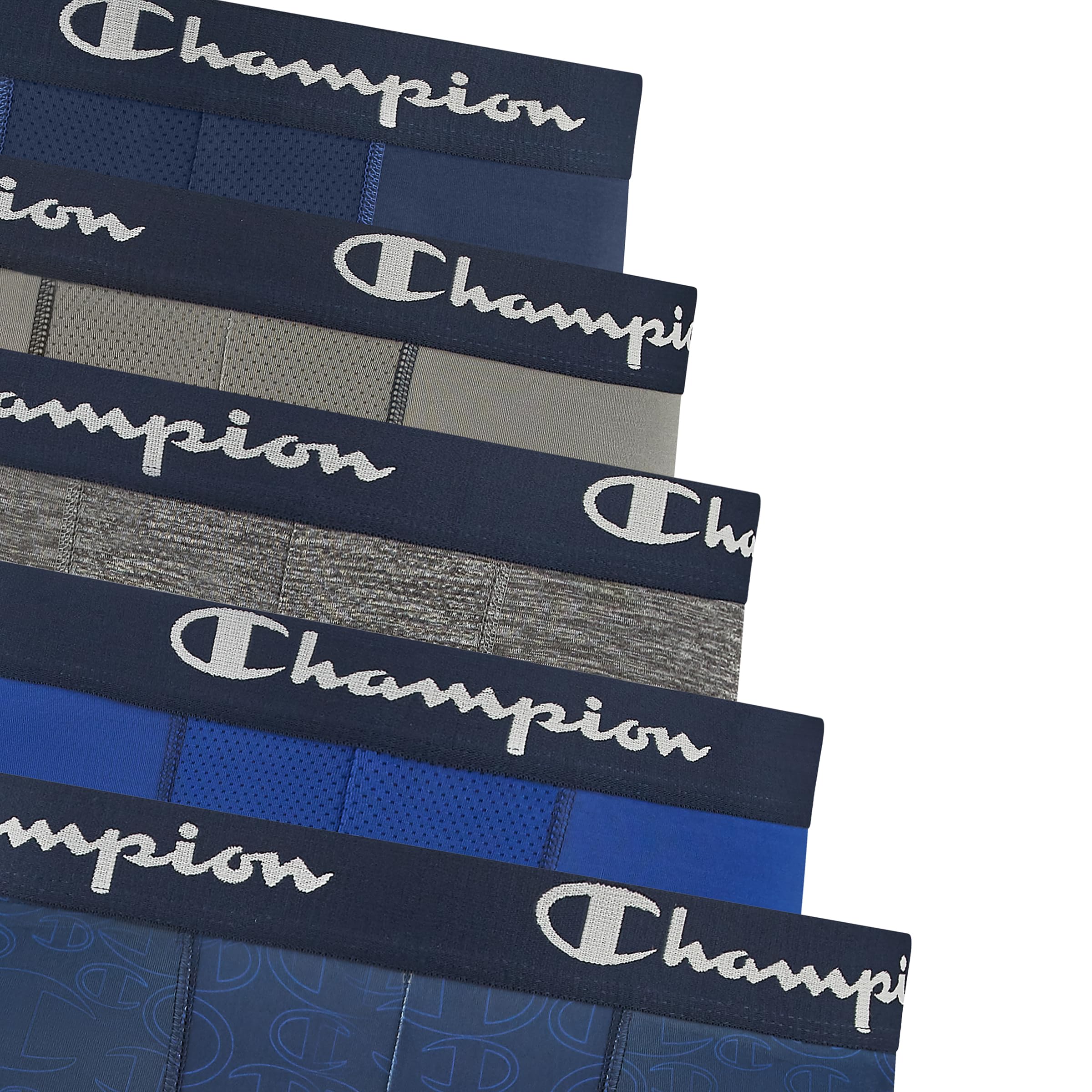 Champion Men's Performance Boxer Brief-5 Pack- With Moisture-wicking, Odor Control, Mesh Pouch & No Ride-up Fit (S–xl)
