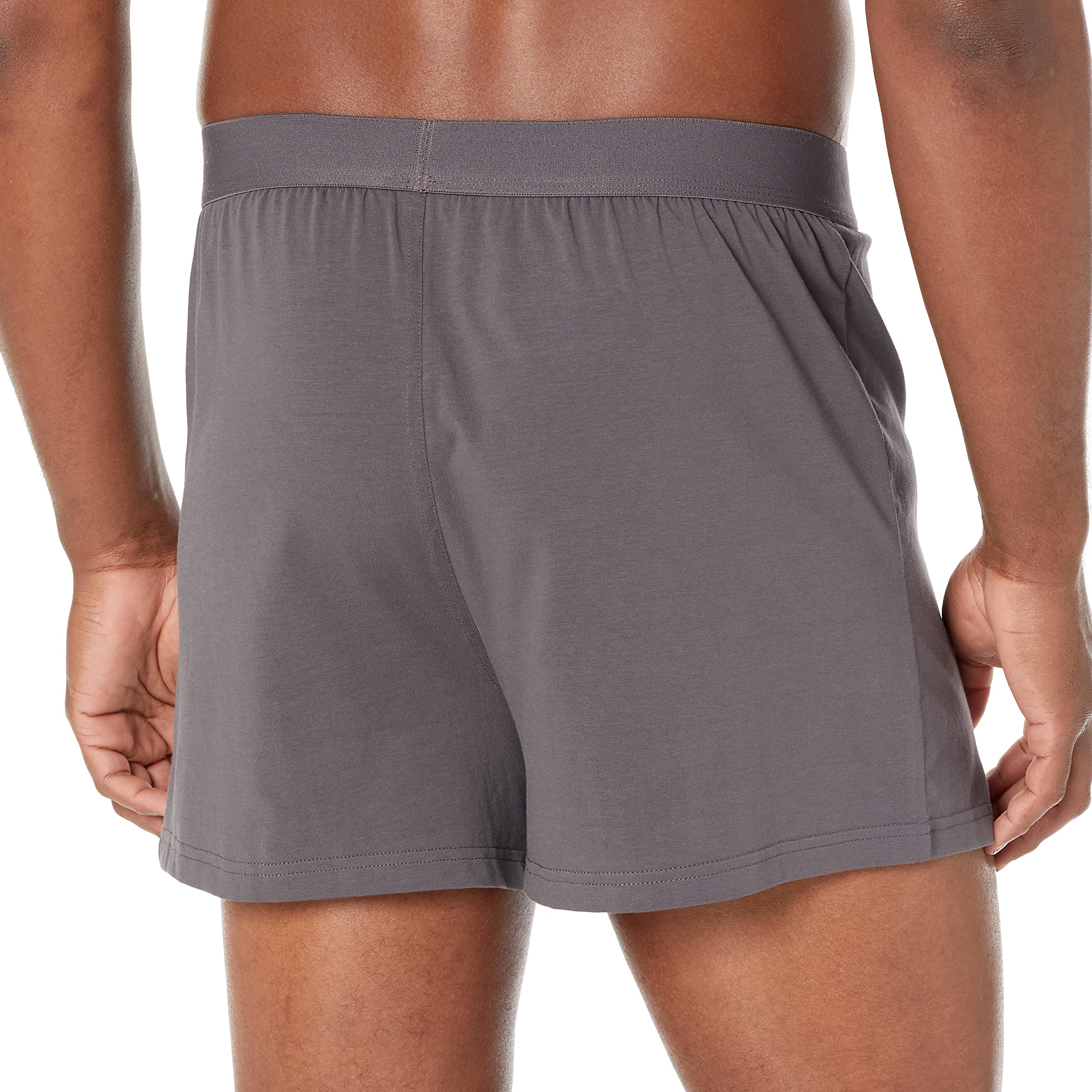Amazon Essentials Men's Breathable Cotton Jersey Boxer Shorts, Soft Relaxed Fit for All-Day Comfort, Pack of 5