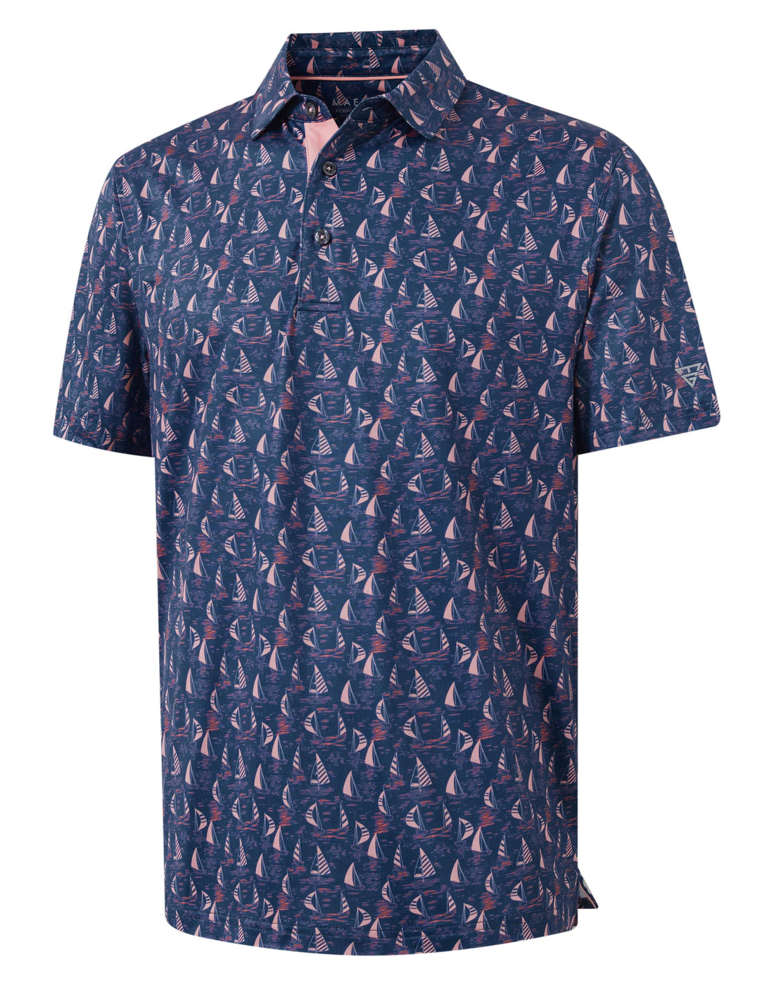 M MAELREG Mens Golf Shirt Print Performance Moisture Wicking Dry Fit Short Sleeve Casual Collared Polo Shirts for Men