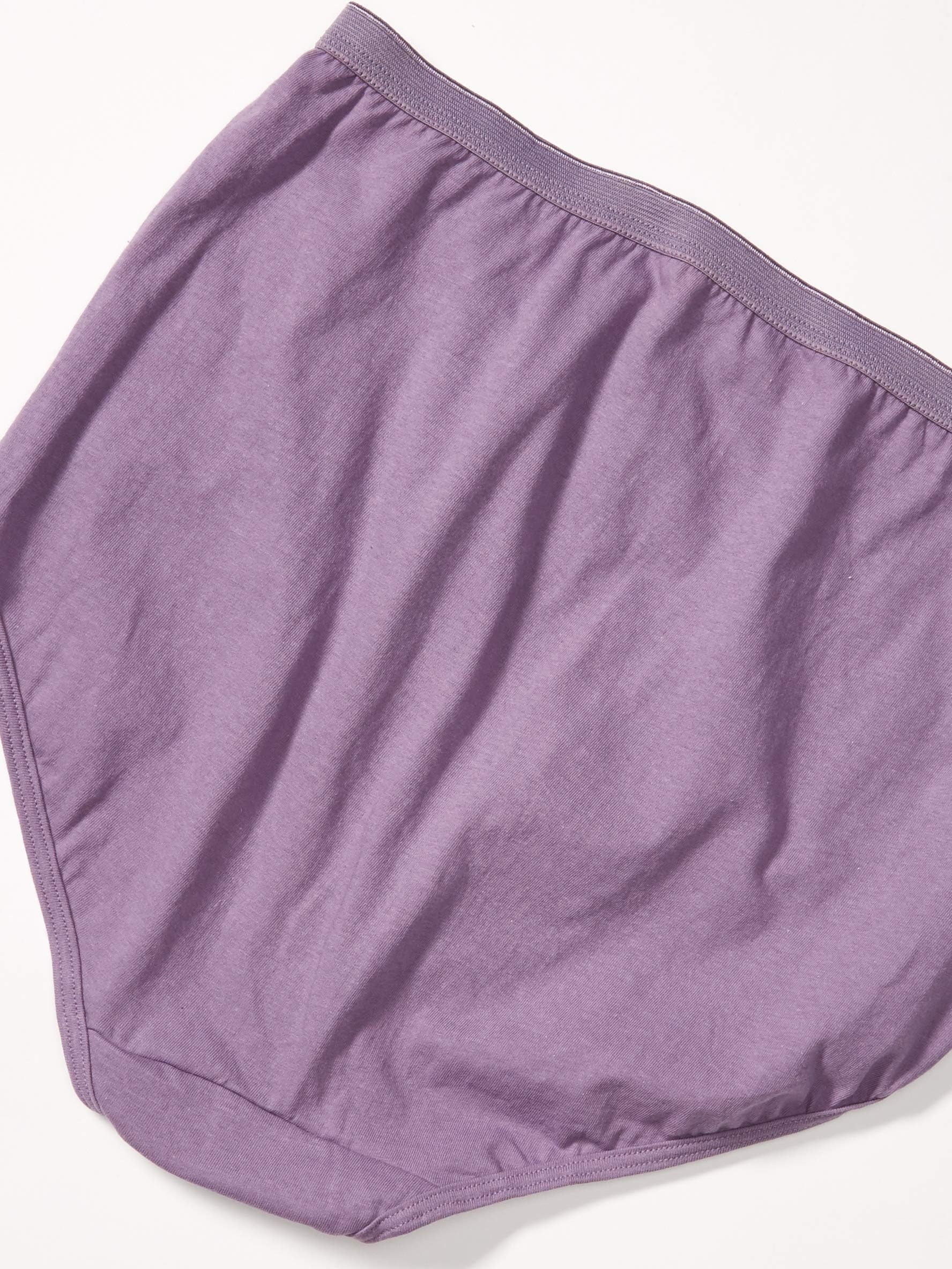 Hanes Women's Underwear Briefs Pack, 6-Pack, Cotton Brief Panties for Women, Moisture-Wicking (Plus Size)