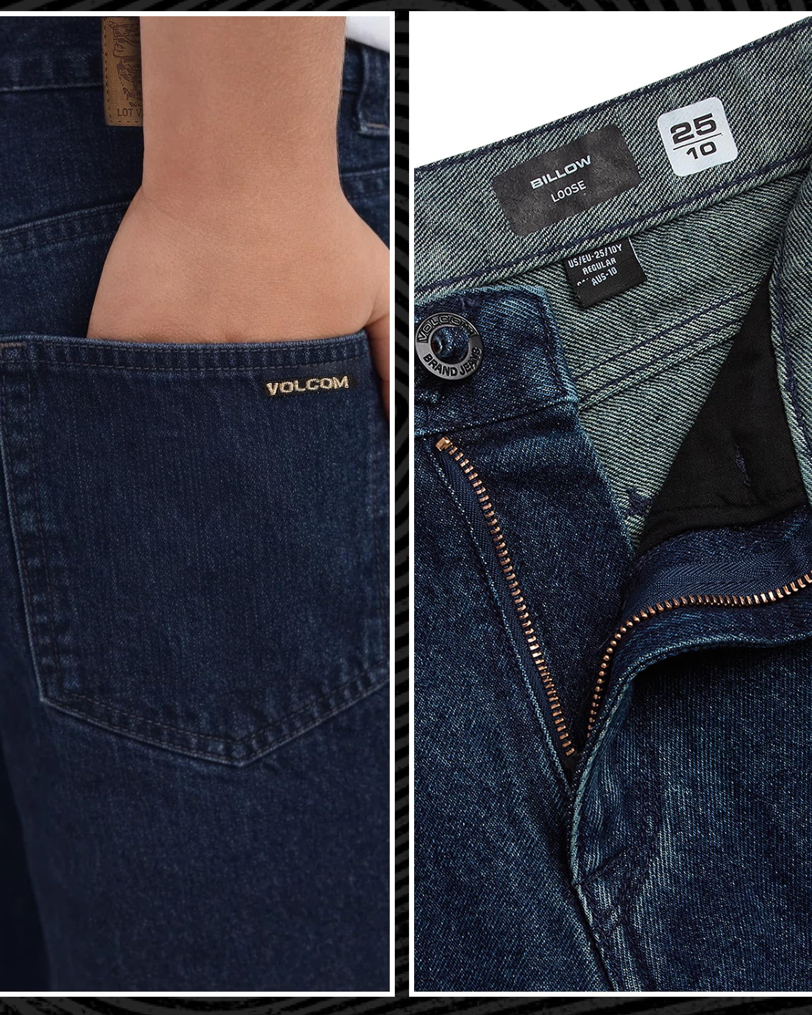 Volcom Boys' Regular Fit Pull-On Denim Jeans, 5-Pocket Style | Relaxed Comfort That Moves with Growing Kids, a Classic Timeless Look for School, Weekends or Everyday Wear