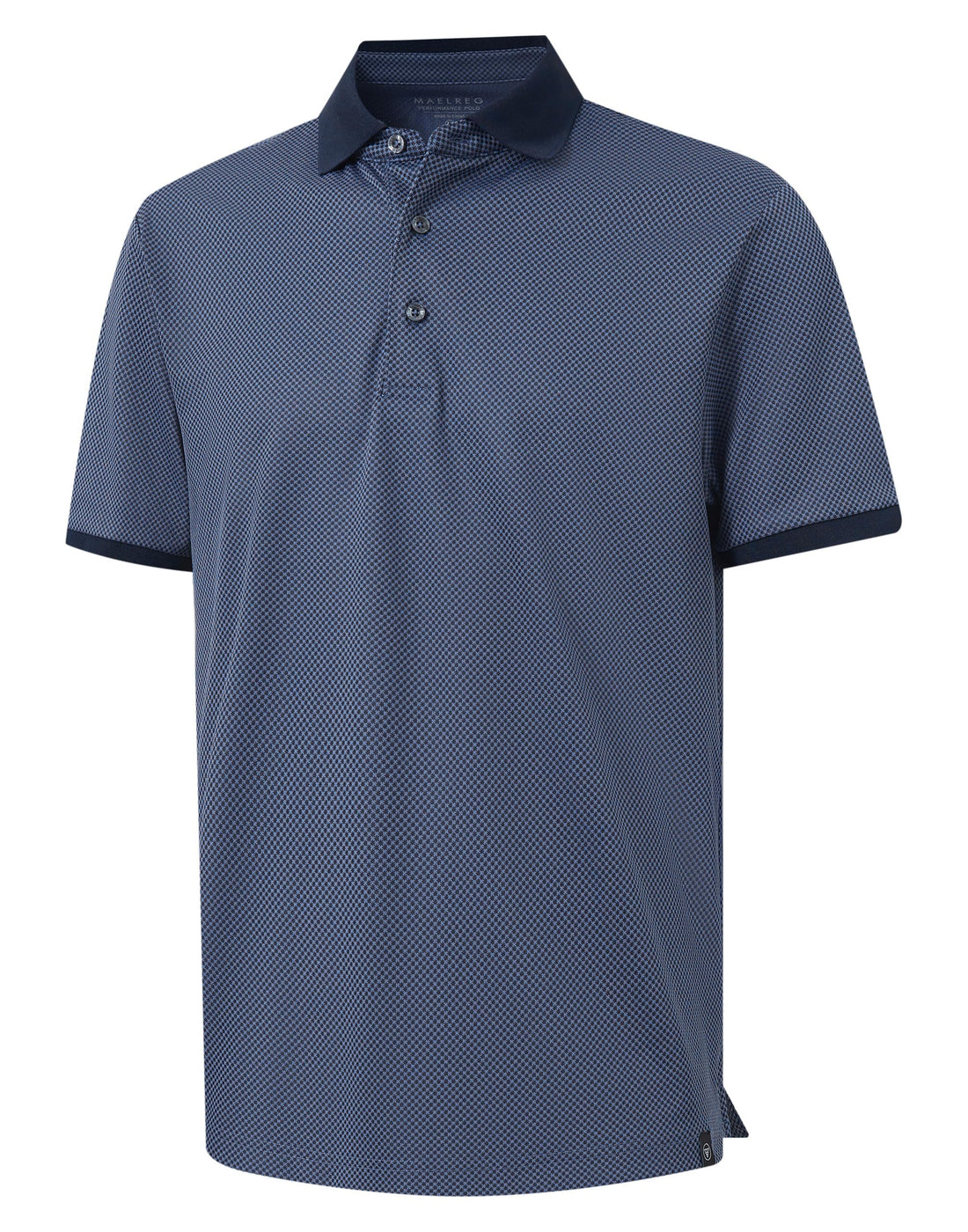 M MAELREG Mens Golf Polo Shirts Jacquard Ribbed Collar Performance Moisture Wicking Dry Fit Short Sleeve Golf Shirts for Men