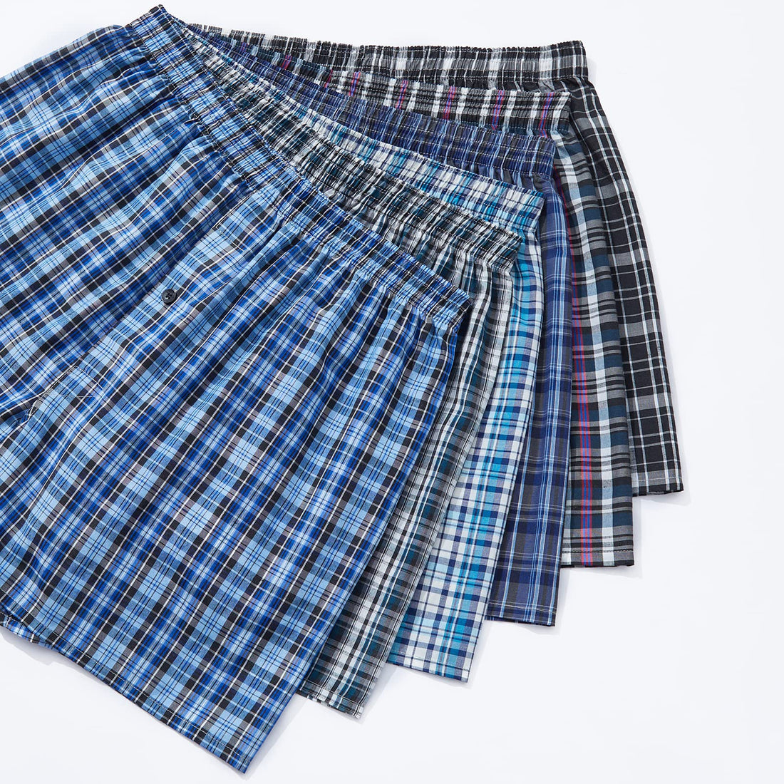 JupiterSecret Men's Underwear Woven Boxers for Men Pack Cotton Boxer Shorts Elastic Waistband