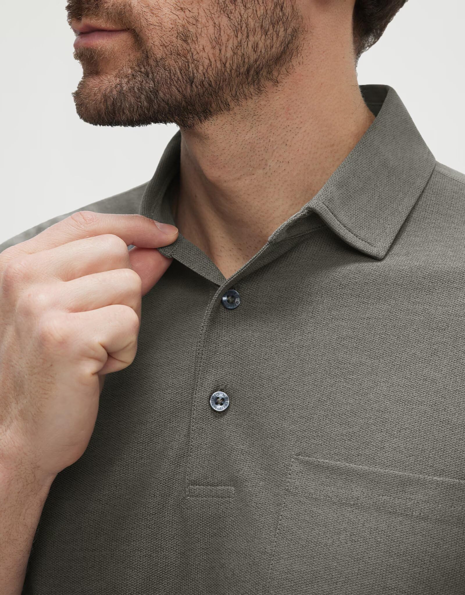 M MAELREG Golf Shirts for Men Heather Pocket Lightweight Moisture Wicking Cllared Stretch Mens Polo Shirts Short Sleeve