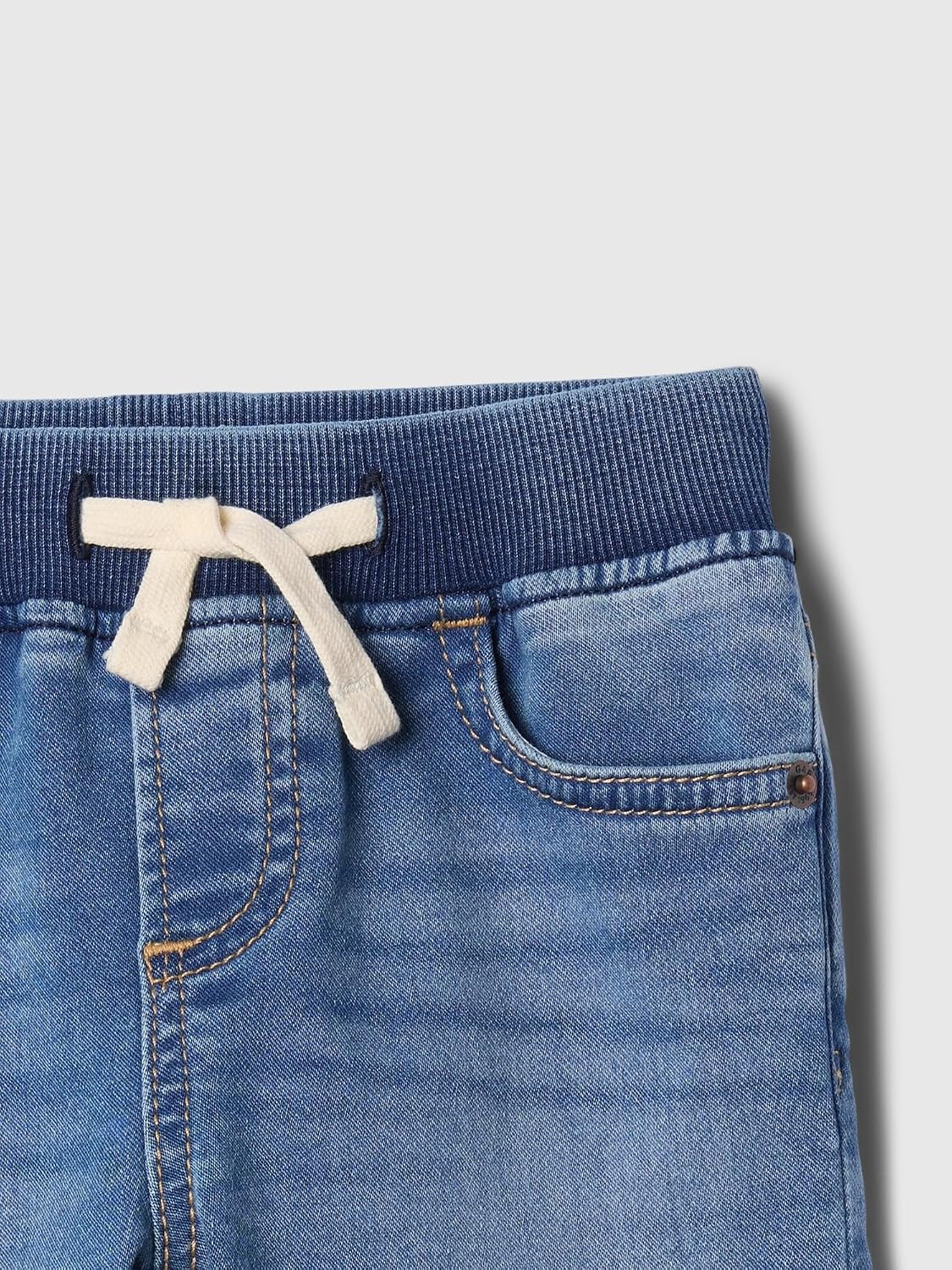 GAP Baby Boys' Ribbed Waist Slim Pull-on Denim