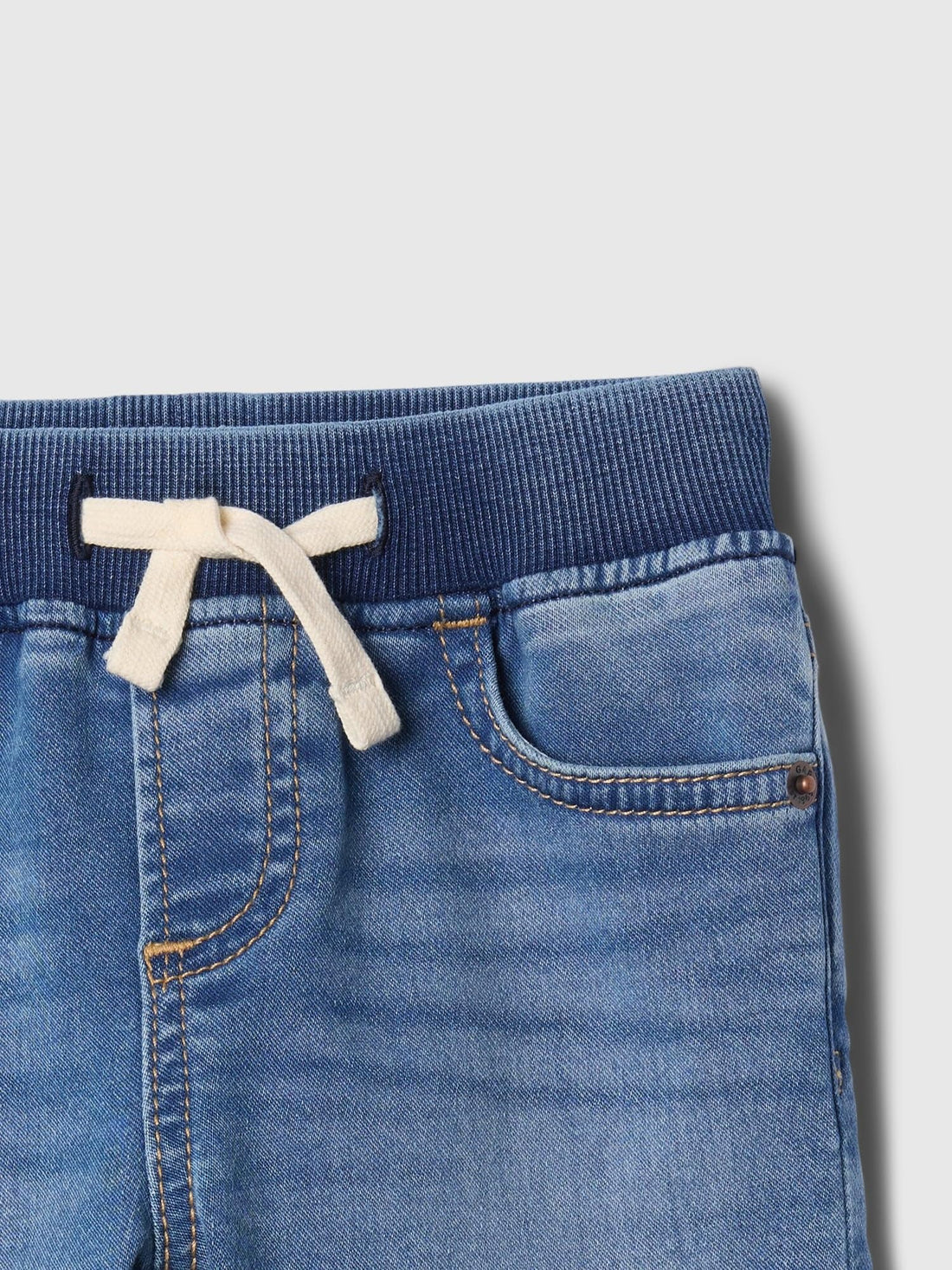 GAP Baby Boys' Ribbed Waist Slim Pull-on Denim