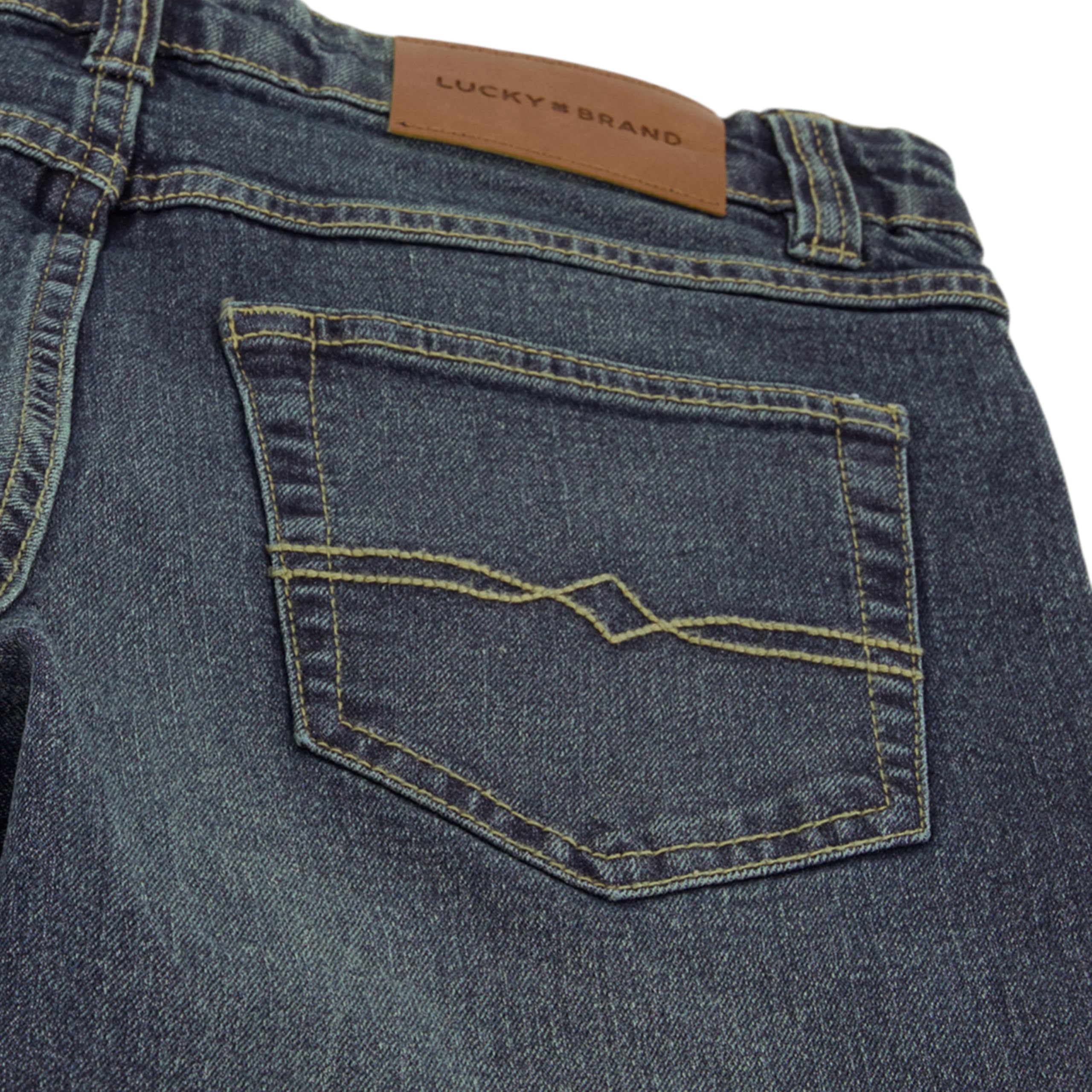 Lucky Brand Boys' Loose Fit Stretch Denim Jeans, 5-Pocket Style, Zipper Fly & Button Closure