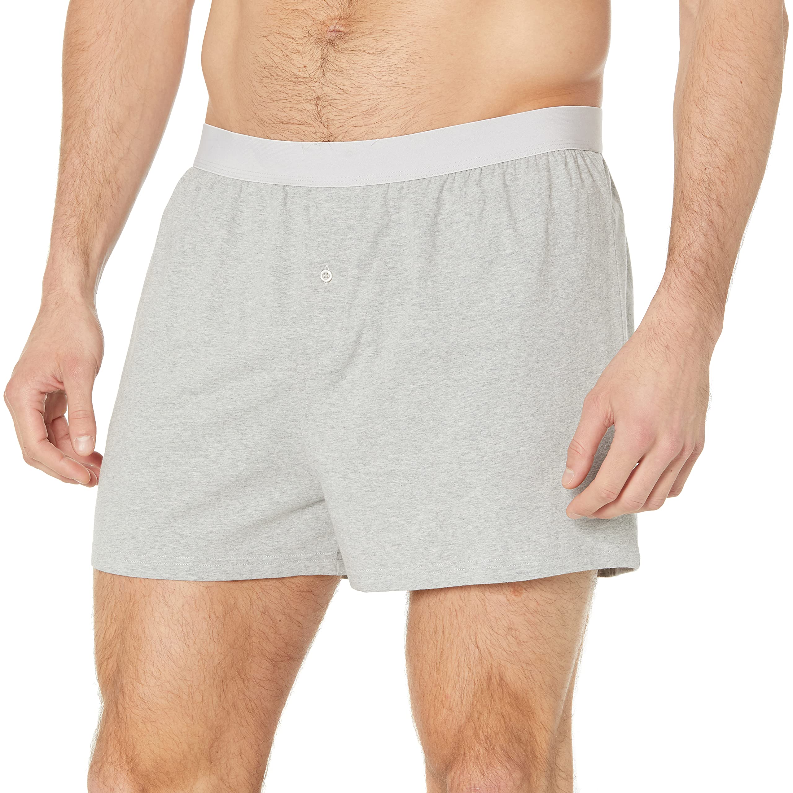 Amazon Essentials Men's Breathable Cotton Jersey Boxer Shorts, Soft Relaxed Fit for All-Day Comfort, Pack of 5