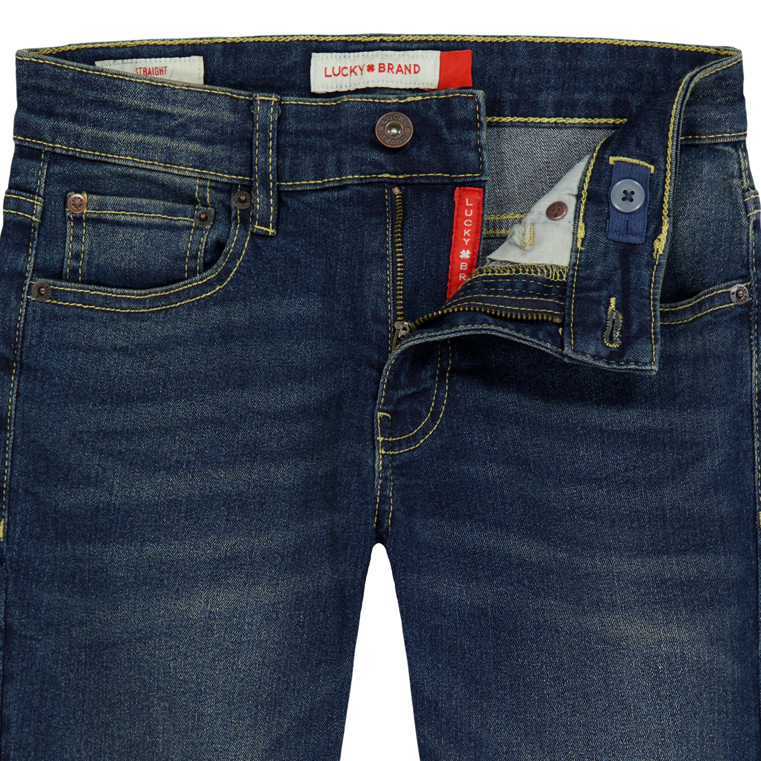 Lucky Brand Boys' Classic Fit Straight Leg Denim Jeans