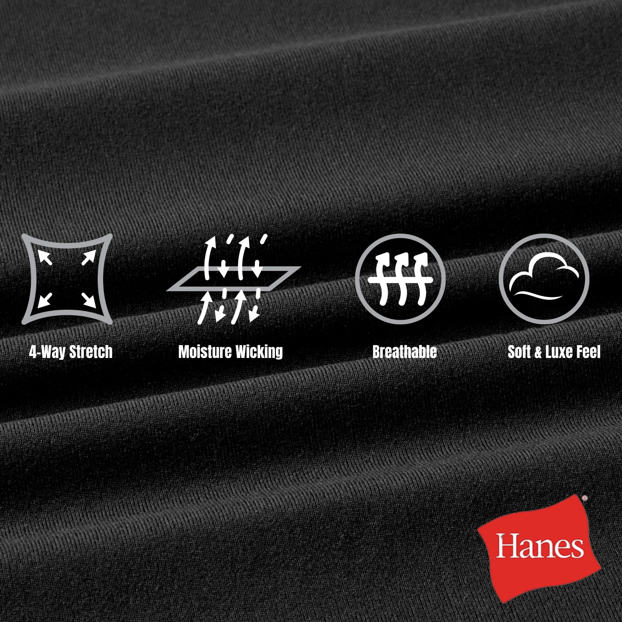 Hanes Men's Moves Performance Polo, Short Sleeve Polo Shirt for Men, Moisture-Wicking
