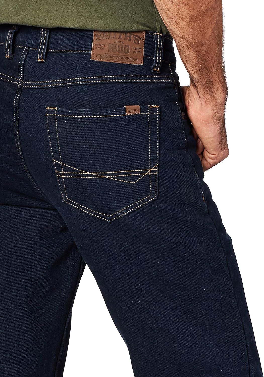 Smith's Workwear Men's Polar Fleece Lined 5 Pocket Work Jean