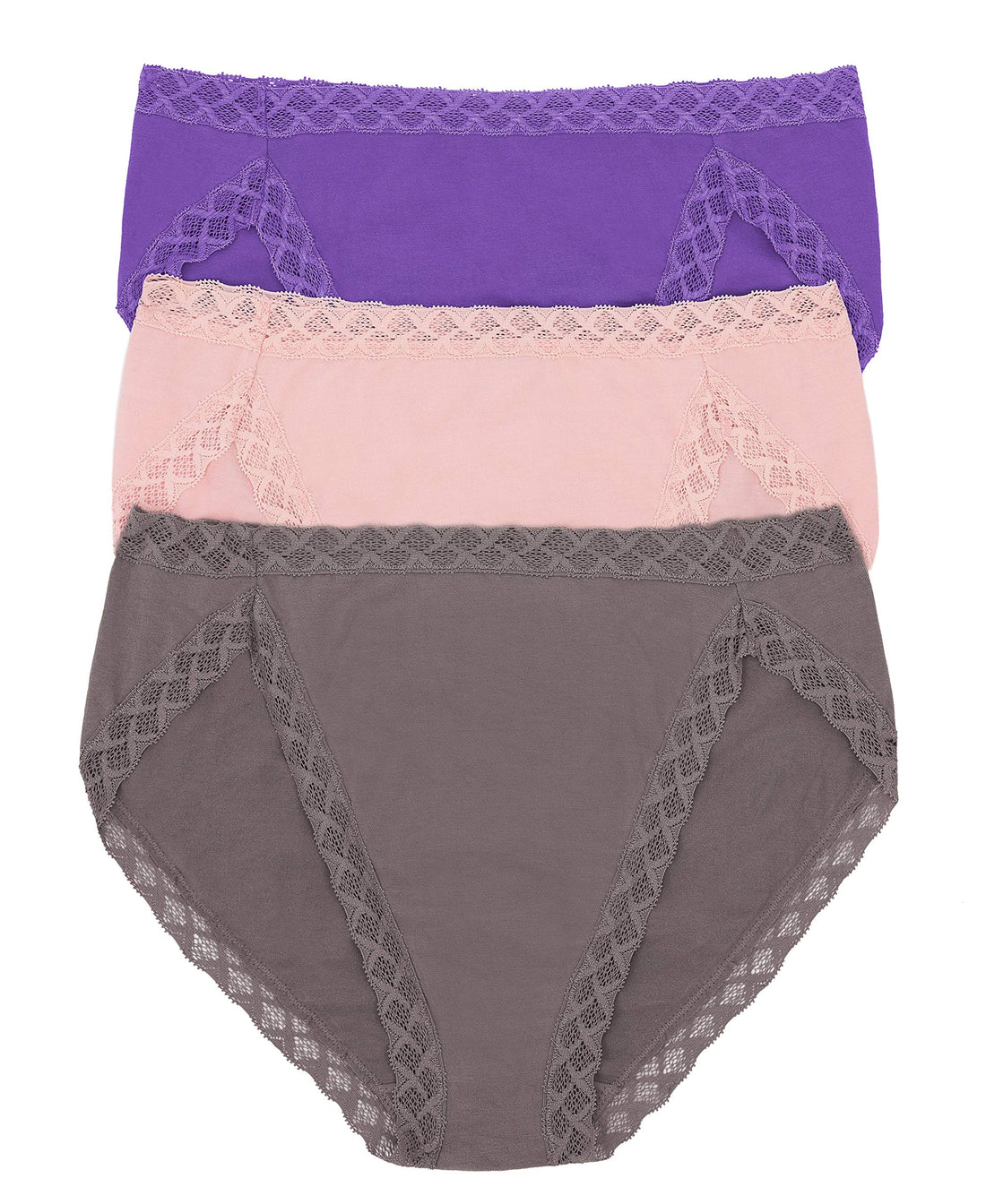 Natori Women's Pima Bliss French Cut Briefs 3 Pack