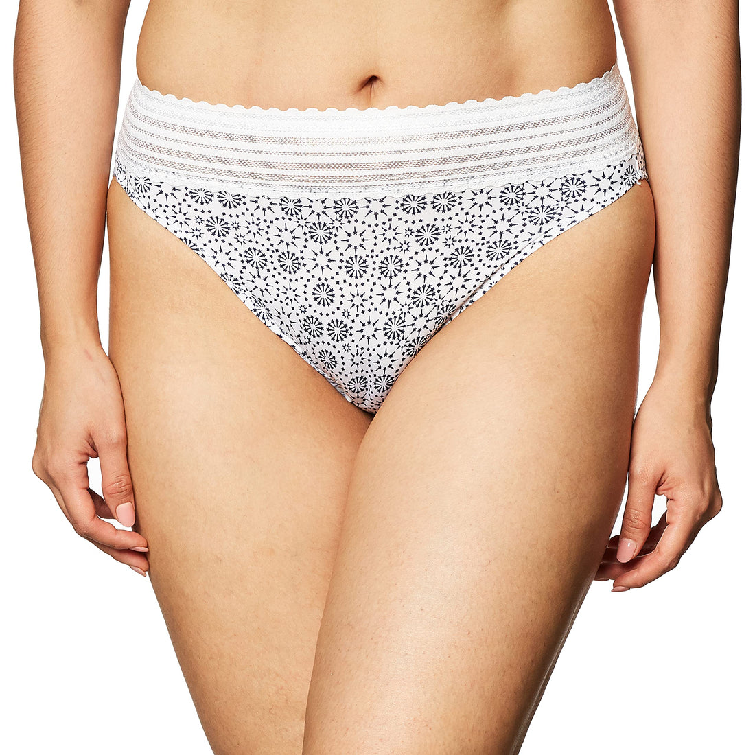 Warner's Women's No Pinching, No Problems Dig-Free Comfort Waist with Lace Microfiber Hi-Cut 5109J