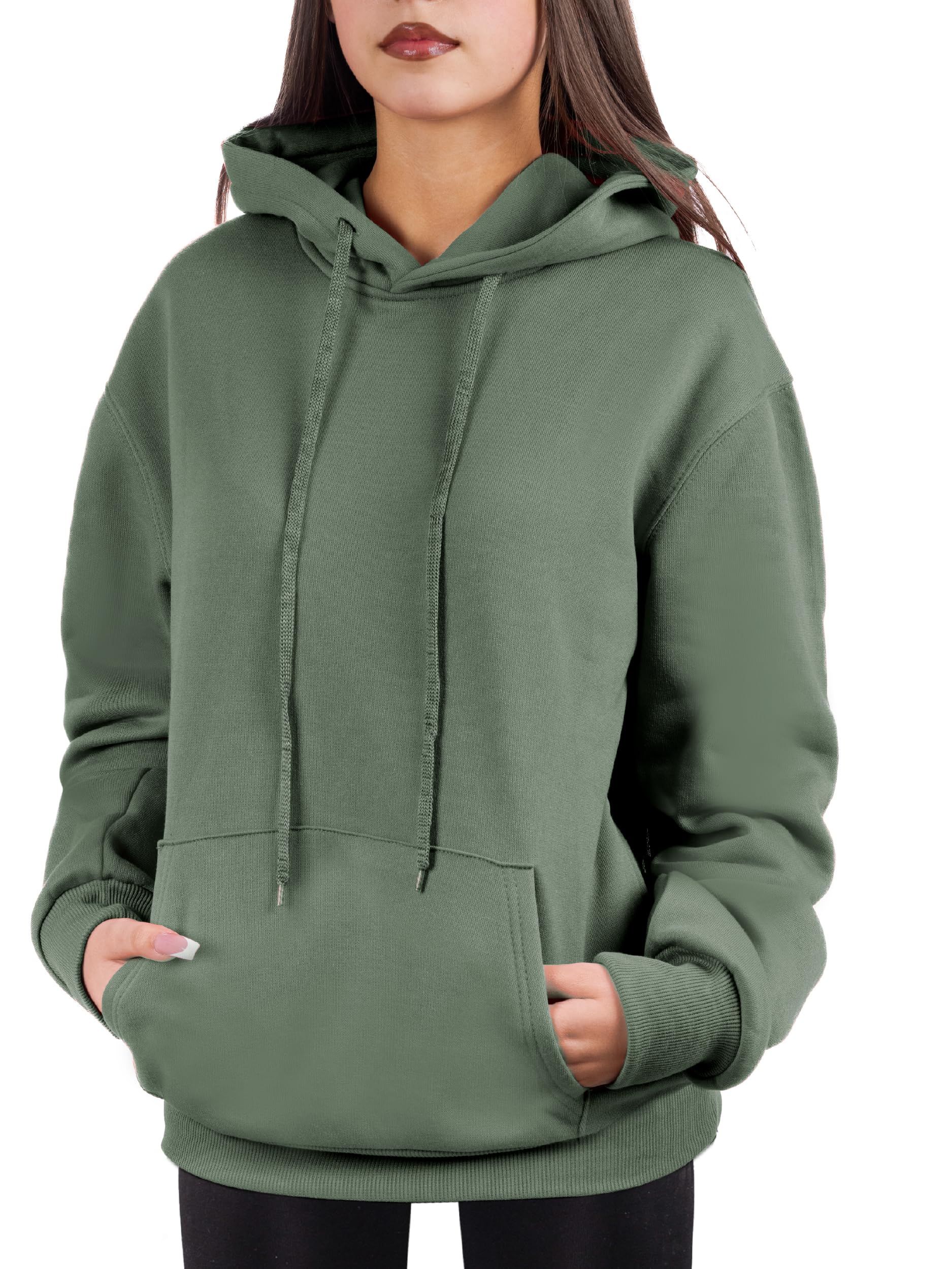 Oversized Pullover Hoodie for Women Soft Fleece Cotton Blend, Cozy Everyday Sweatshirt