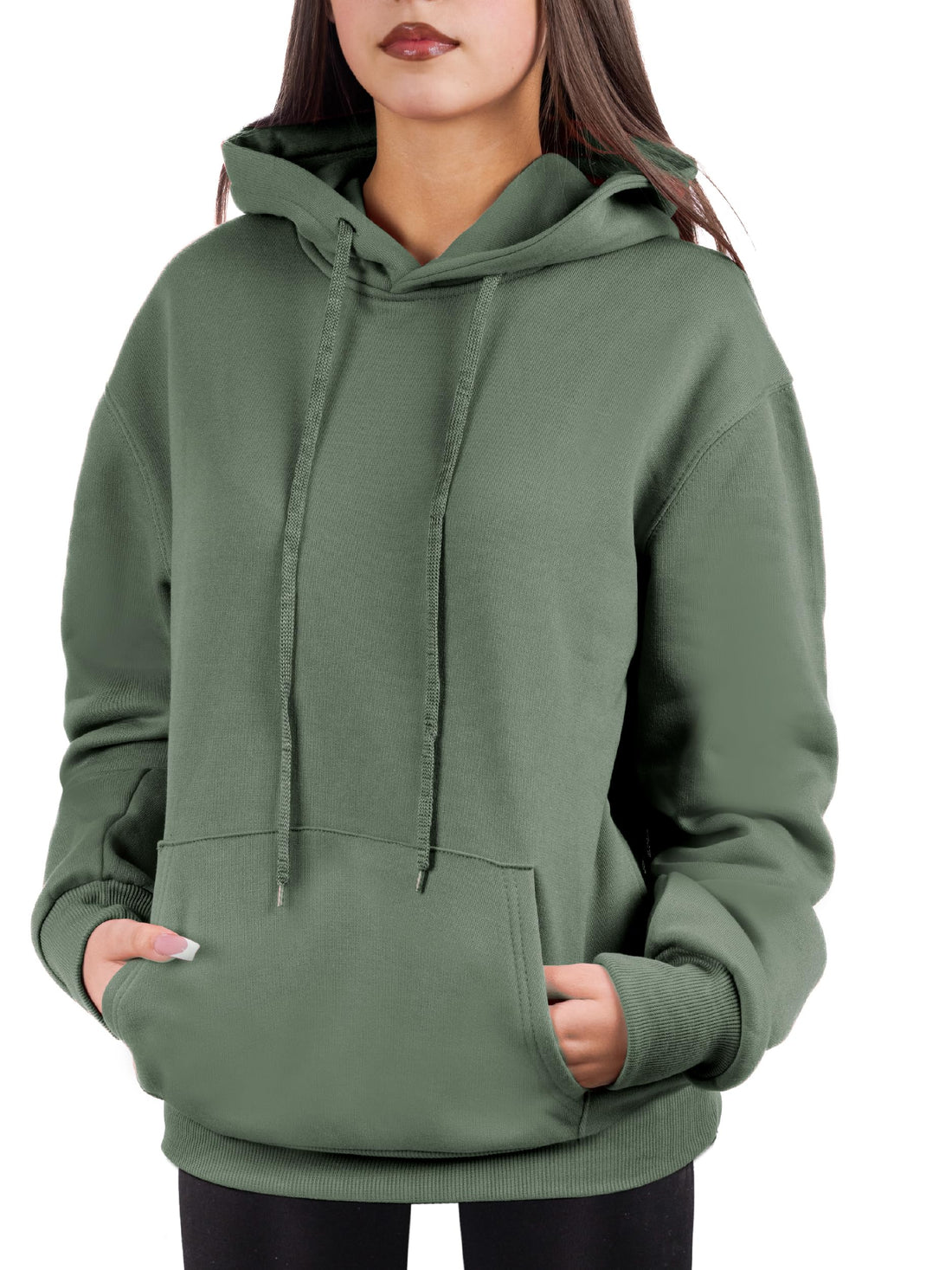Oversized Pullover Hoodie for Women Soft Fleece Cotton Blend, Cozy Everyday Sweatshirt