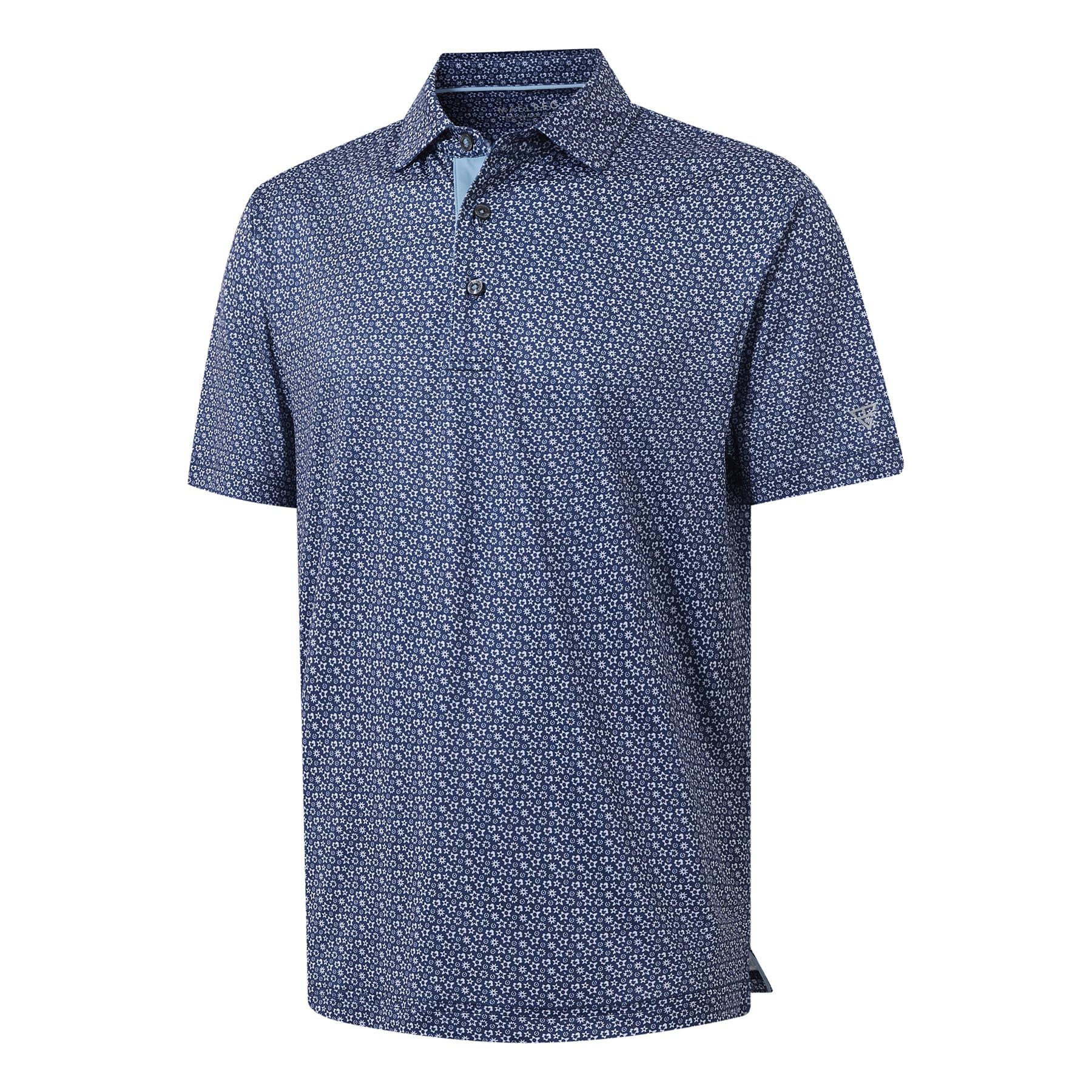 M MAELREG Mens Golf Shirt Short Sleeve Dry Fit Print Moisture Wicking Performance Patterns Collared Polo Shirt