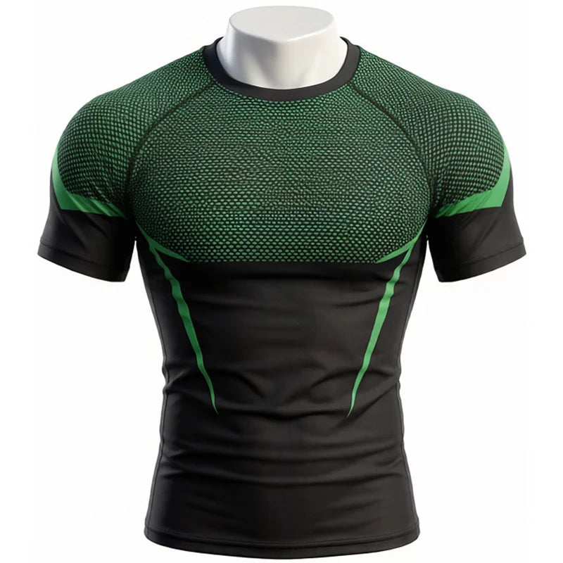 2026 Trendy Brand Super Hero Tight T-shirts Summer New Men Featuring Casual Comfortable And Breathable Sports And Fitness Wear