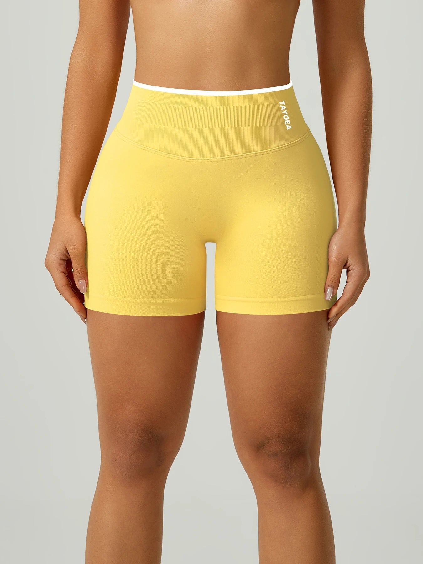 TAYOEA Best seller women’s yoga shorts, high rise wide waistband, seamless compression, squat proof, tummy control, glute lift, anti chafing, breathable quick dry moisture wicking, for HIIT running gym Pilates Tahsi Fashion House