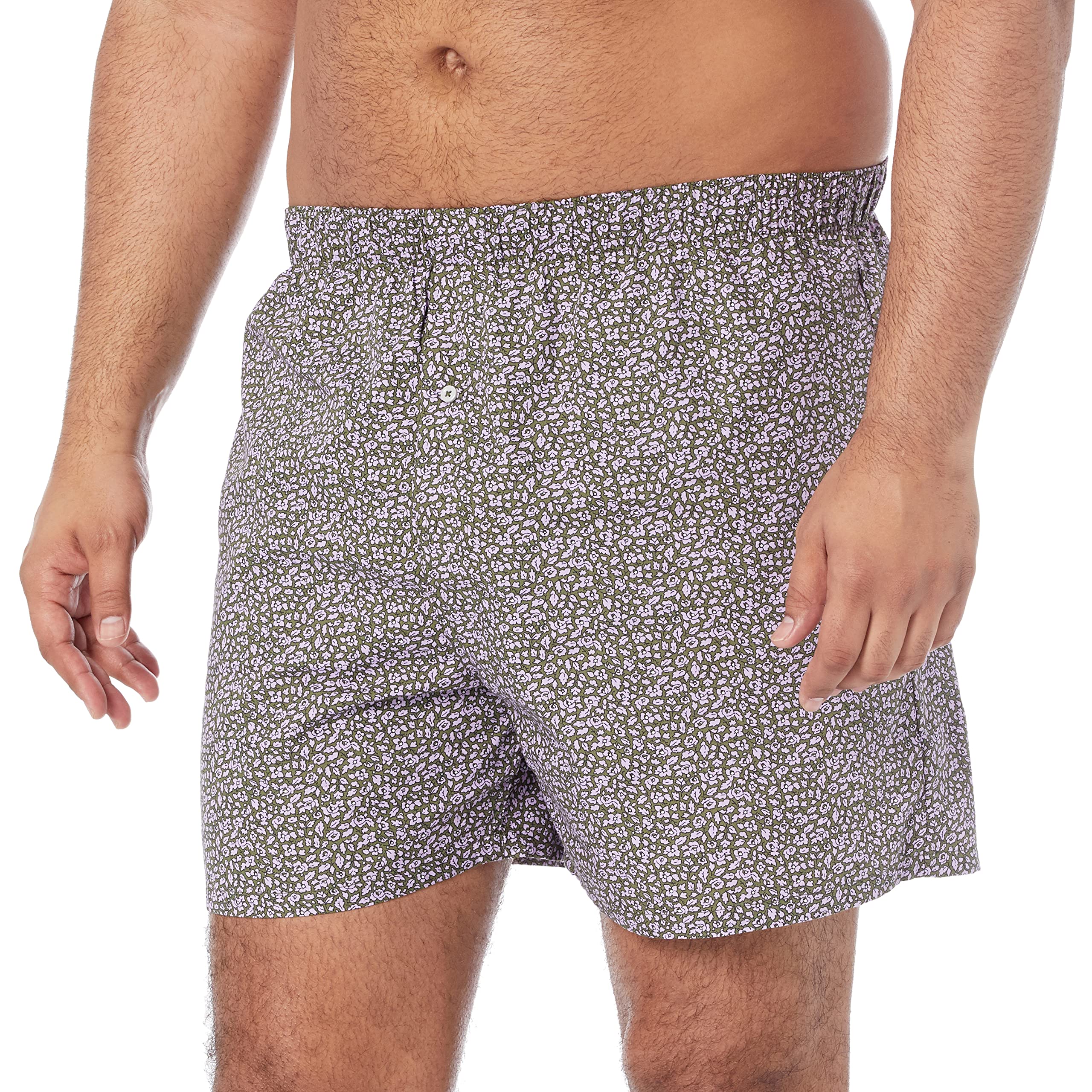 Amazon Essentials Men's Woven Cotton Boxer Short Underwear (Available in Big & Tall)