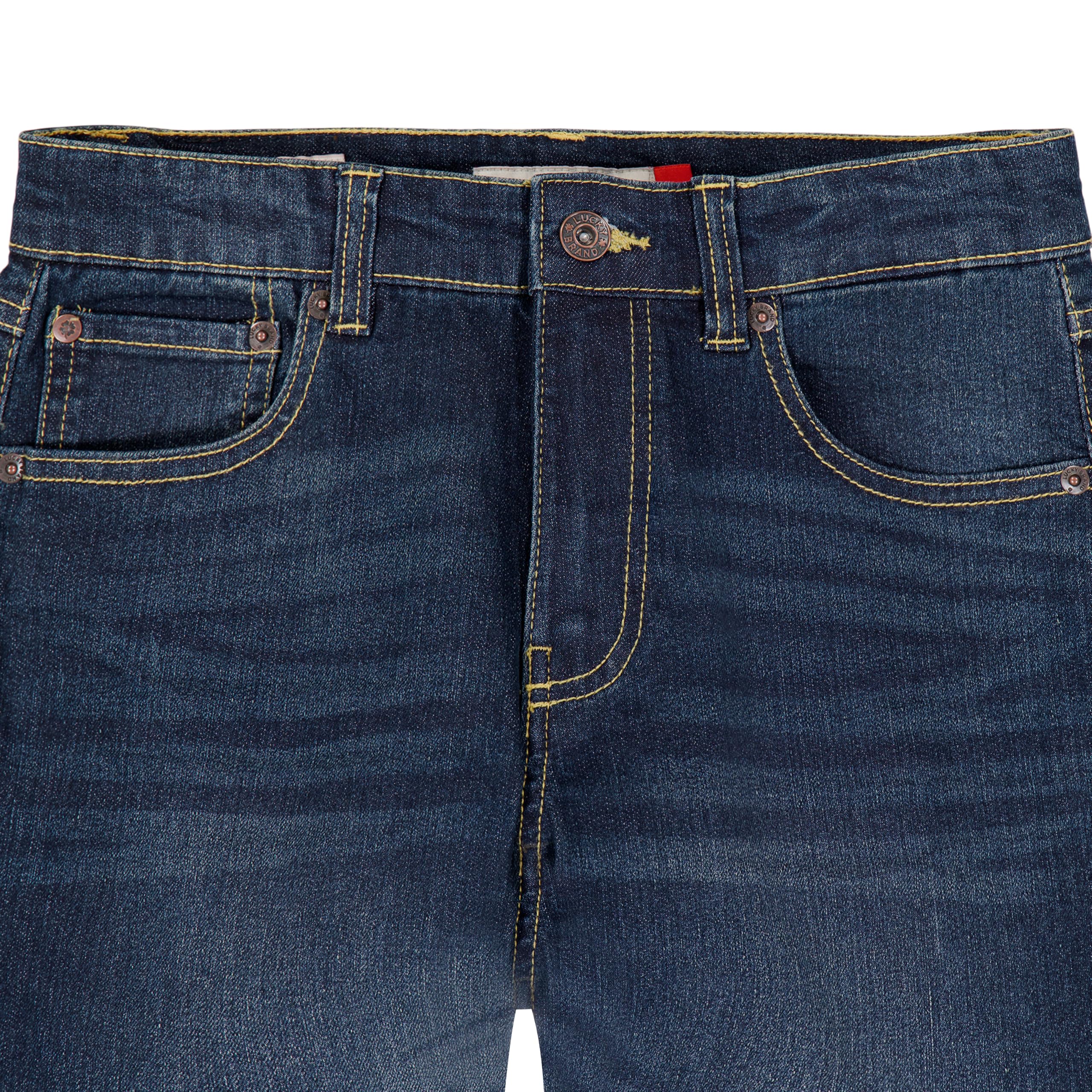 Lucky Brand Boys' Loose Fit Stretch Denim Jeans, 5-Pocket Style, Zipper Fly & Button Closure