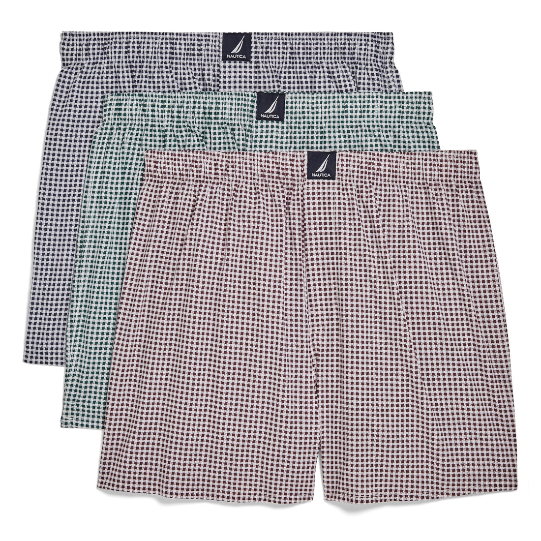 Nautica Men's Classic Cotton 3-Pack Woven Boxers