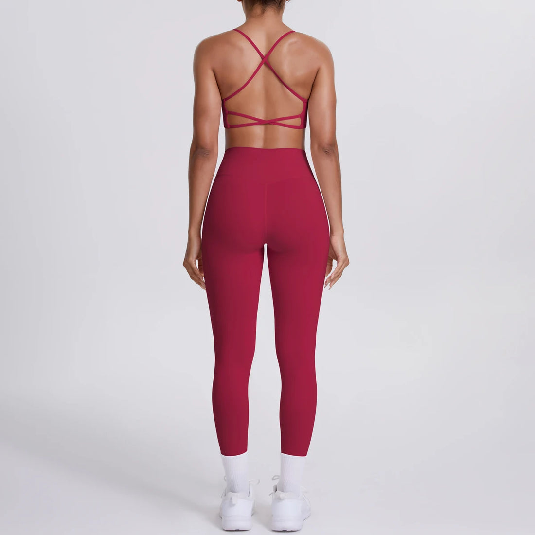 Yoga Suit Sports Set Gym Seamless High Impact Sports Bra Women's High Waist and Hips Tight Peach Buttocks Pants Womens Sportswea - ATFH