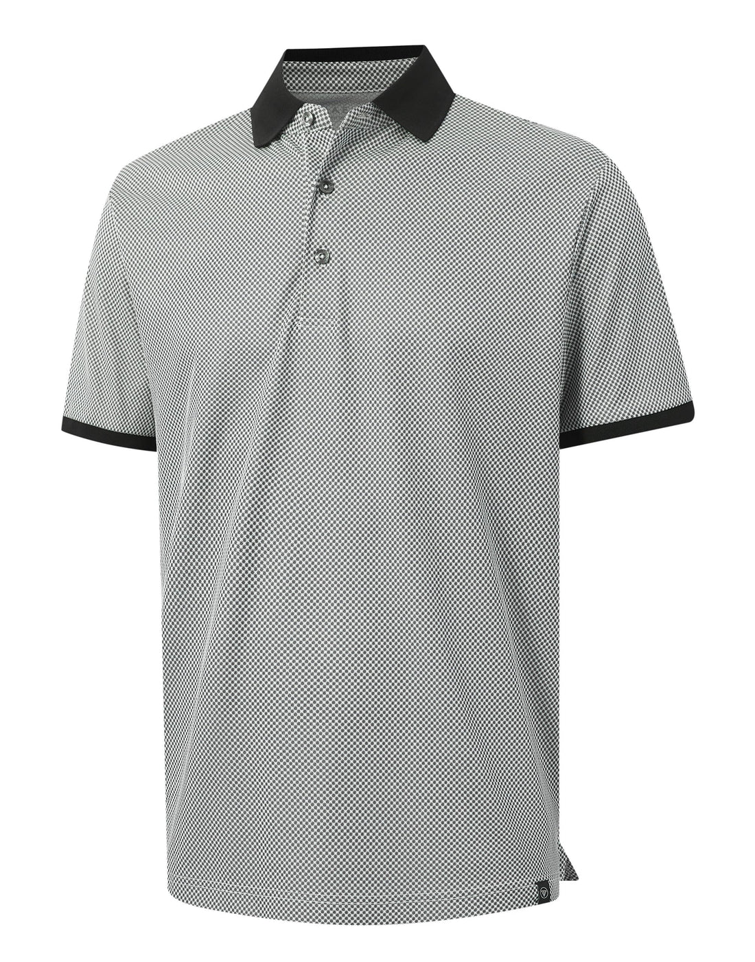 M MAELREG Mens Golf Polo Shirts Jacquard Ribbed Collar Performance Moisture Wicking Dry Fit Short Sleeve Golf Shirts for Men