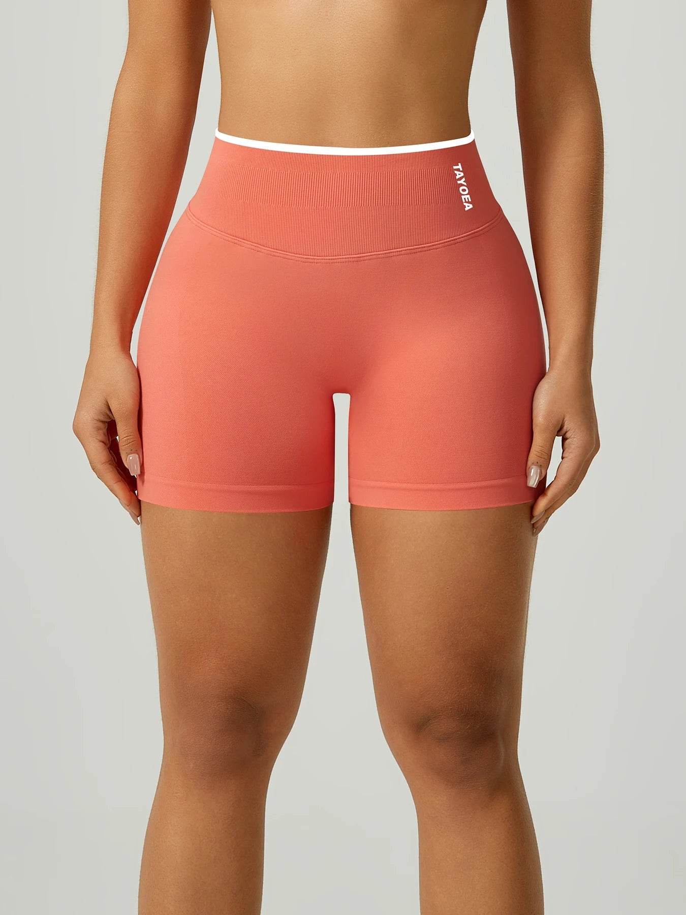 TAYOEA Best seller women’s yoga shorts, high rise wide waistband, seamless compression, squat proof, tummy control, glute lift, anti chafing, breathable quick dry moisture wicking, for HIIT running gym Pilates Tahsi Fashion House