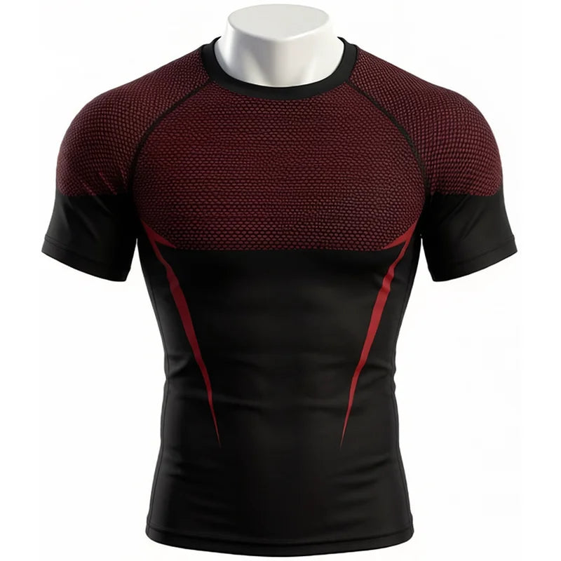 2026 Trendy Brand Super Hero Tight T-shirts Summer New Men Featuring Casual Comfortable And Breathable Sports And Fitness Wear