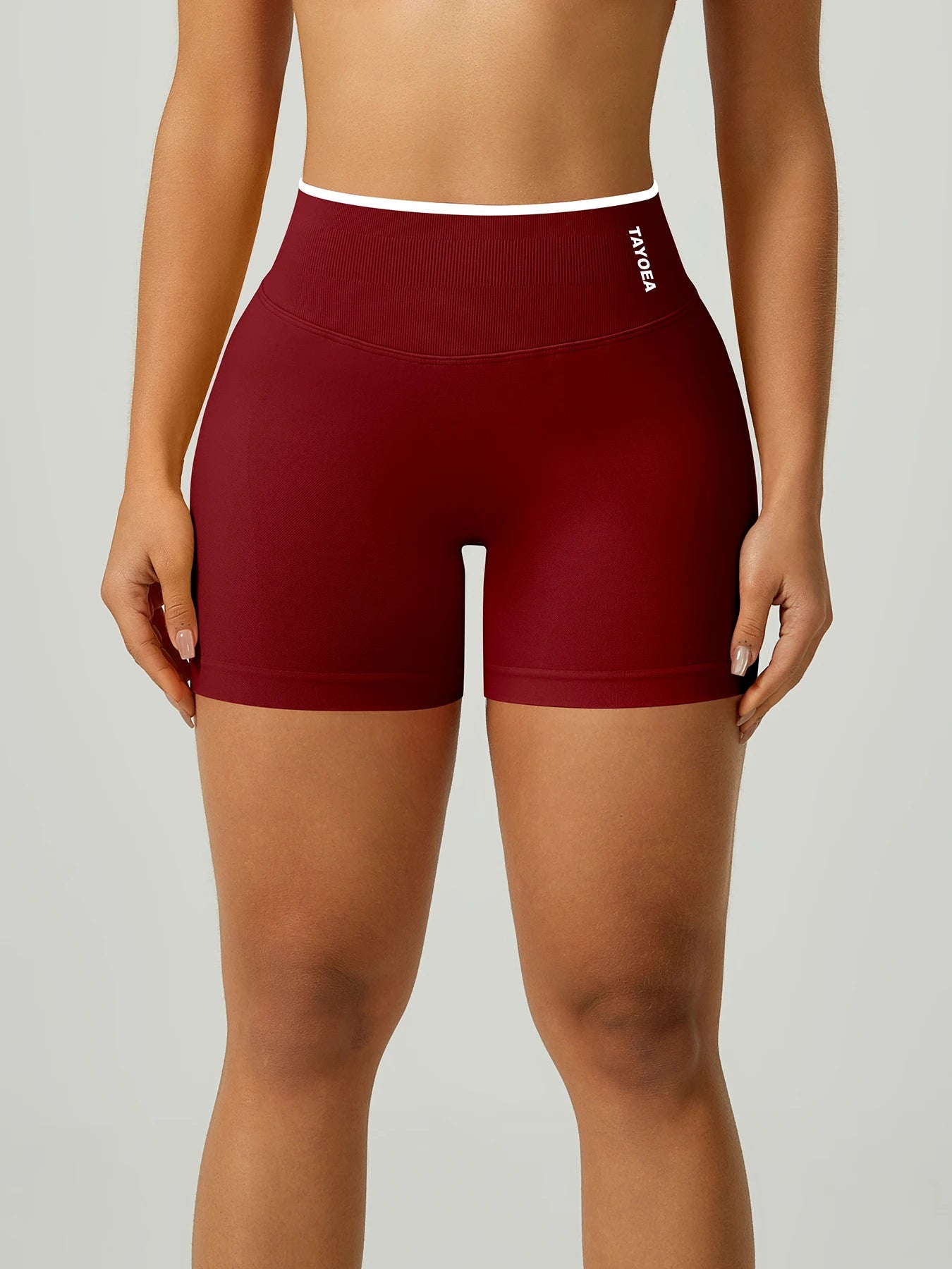 TAYOEA Best seller women’s yoga shorts, high rise wide waistband, seamless compression, squat proof, tummy control, glute lift, anti chafing, breathable quick dry moisture wicking, for HIIT running gym Pilates Tahsi Fashion House
