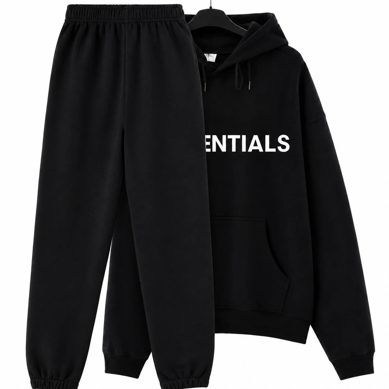 Men's and Women's Autumn and Winter Casual Print Drawstring Hoodies And Pants Set 2-Piece Hoodie + Sweatpants Brushed Loose Sweatshirt Suit，Hip-Hop Skateboard Casual Sportswear For Autumn And Winter
