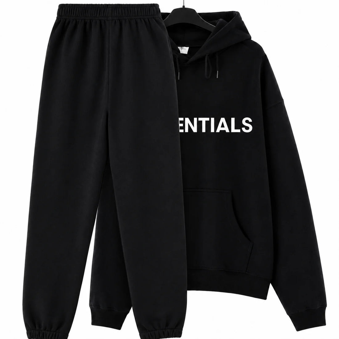 Men's and Women's Autumn and Winter Casual Print Drawstring Hoodies And Pants Set 2-Piece Hoodie + Sweatpants Brushed Loose Sweatshirt Suit，Hip-Hop Skateboard Casual Sportswear For Autumn And Winter