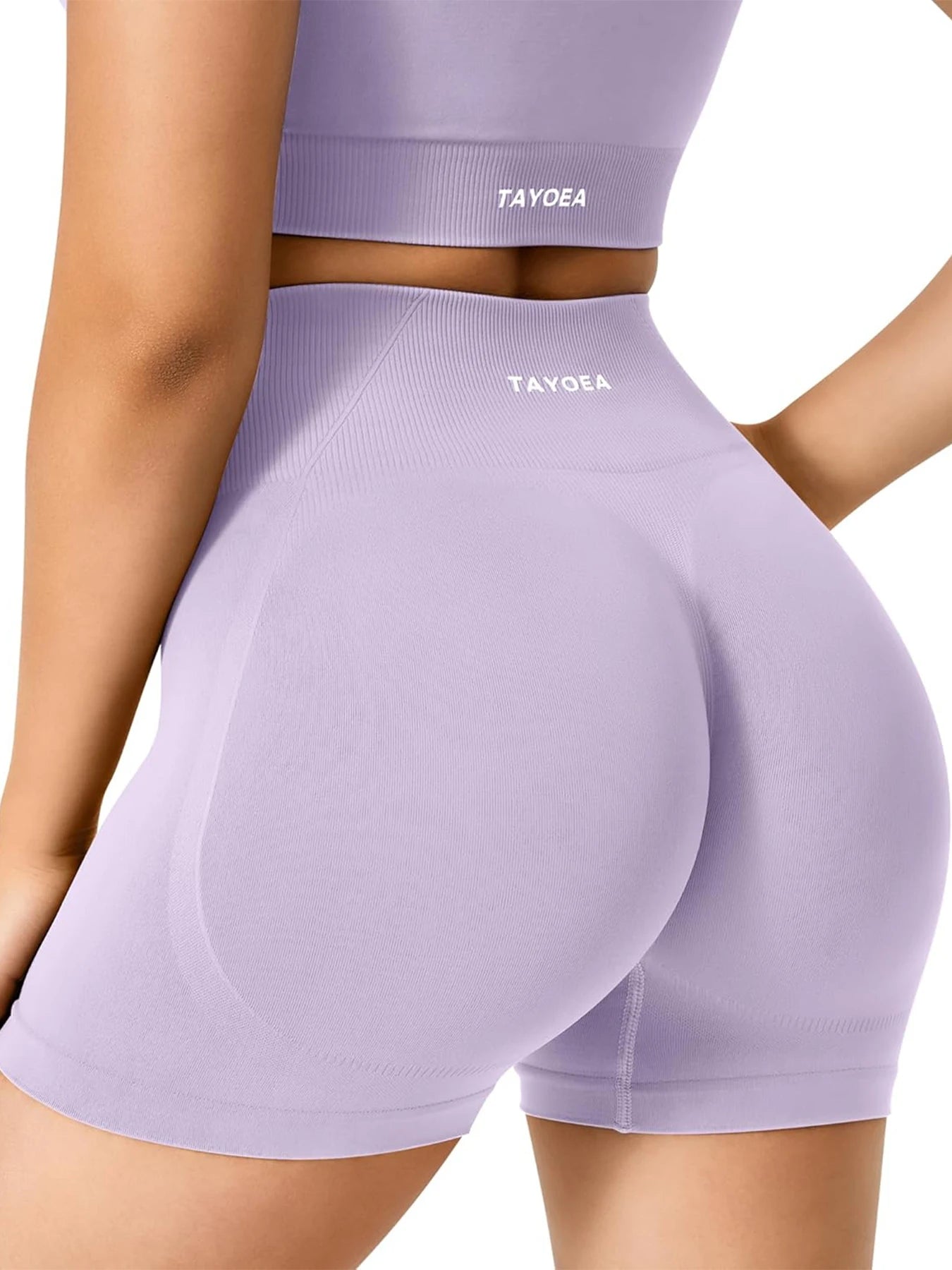 TAYOEA Seamless Yoga Shorts for Women, High-Waisted Tummy Control Fitness Shorts, Peach Lift Butt-Enhancing Sports Shorts, Tight-Fitting Quick-Dry Anti-Exposure Shorts, Outdoor Running Training Wear, Cycling Shorts Tahsi Fashion House