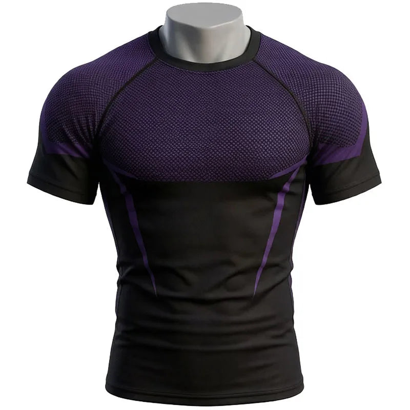 2026 Trendy Brand Super Hero Tight T-shirts Summer New Men Featuring Casual Comfortable And Breathable Sports And Fitness Wear