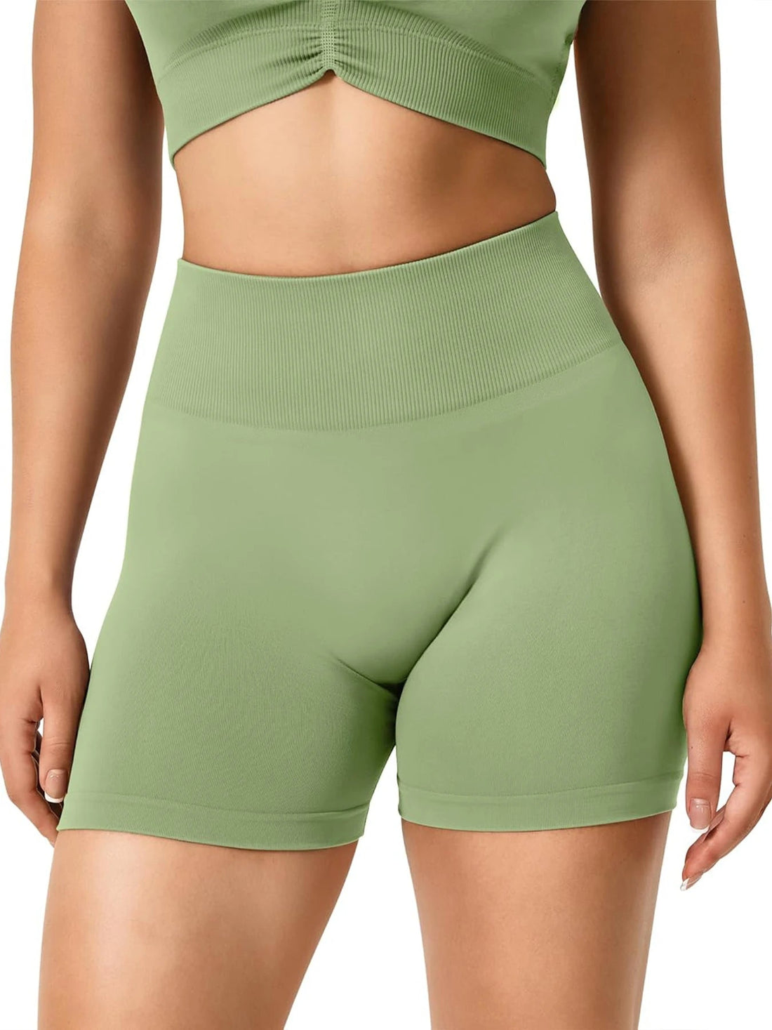 TAYOEA Seamless Yoga Shorts Women High Waist Tummy Control Matte Naked Feeling Gym Shorts Scrunch Butt Lifting Sport Shorts Squat Proof Workout Running Biker Shorts Fitness Apparel Tahsi Fashion House